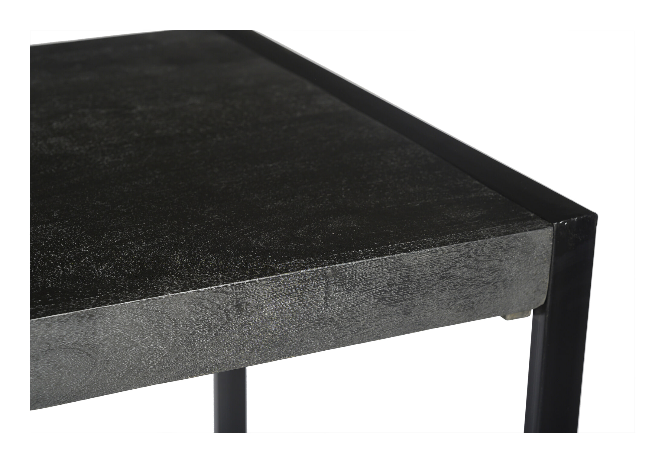 Livingfurn Bartafel 'Norris' Mangohout en staal, 140 x 80cm