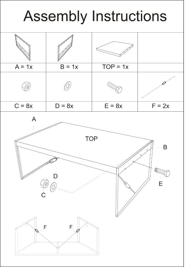 Livingfurn Bartafel 'Norris' Mangohout en staal, 140 x 80cm