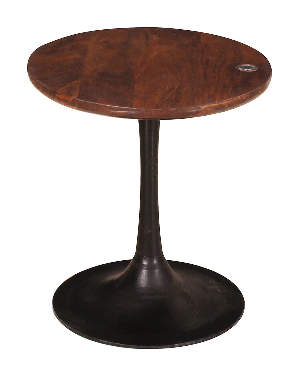 Tom Tailor Bijzettafel Chaz Mangohout, 40cm - Bruin - Rond