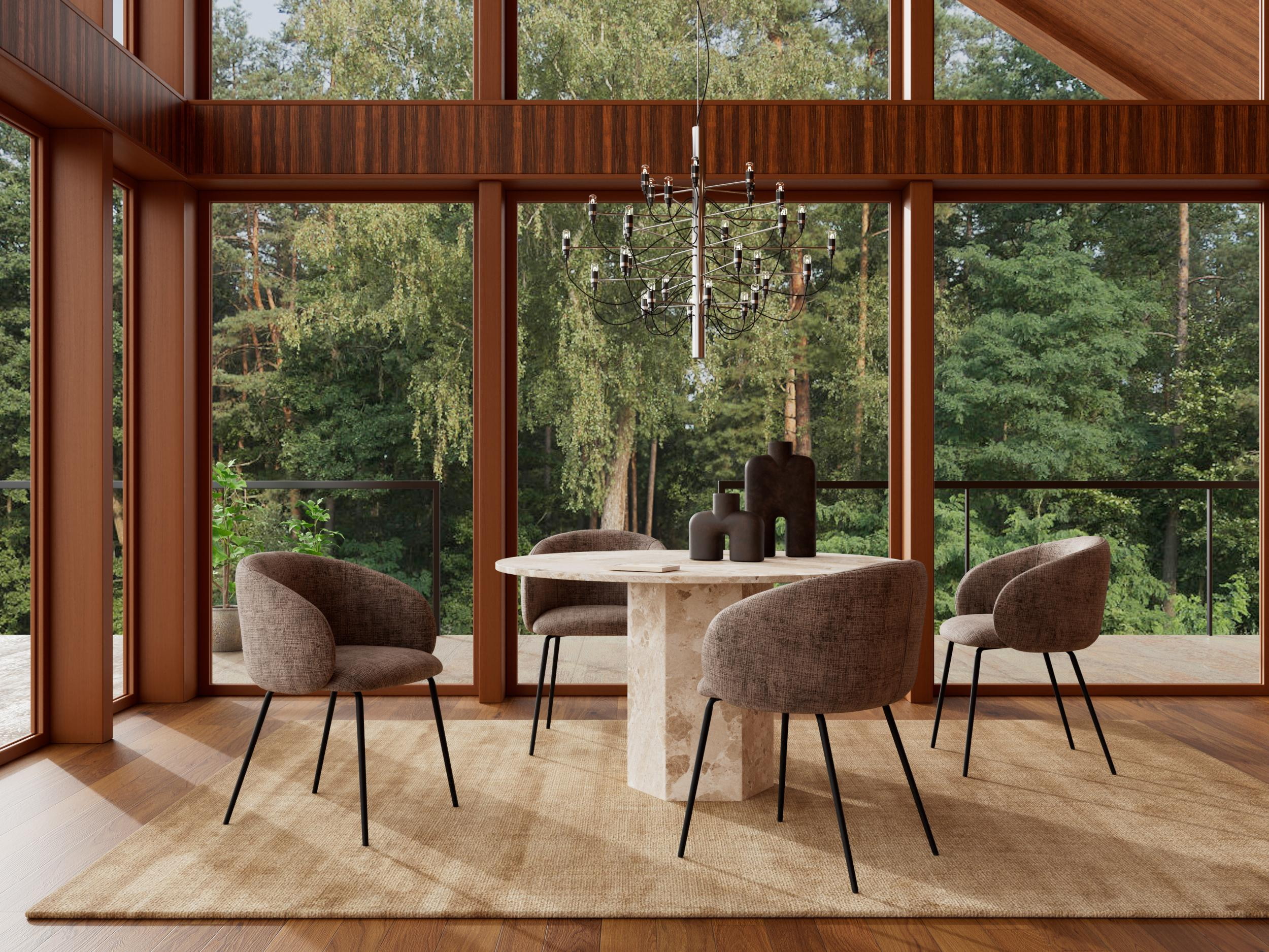 Bendt Ronde Eettafel 'Lasonya' Travertin, 130cm