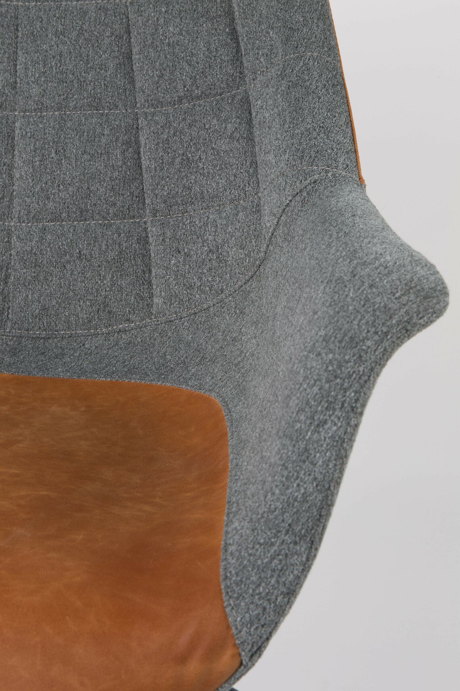 Zuiver Bureaustoel 'Doulton' PU en stof, kleur Grijs/Bruin