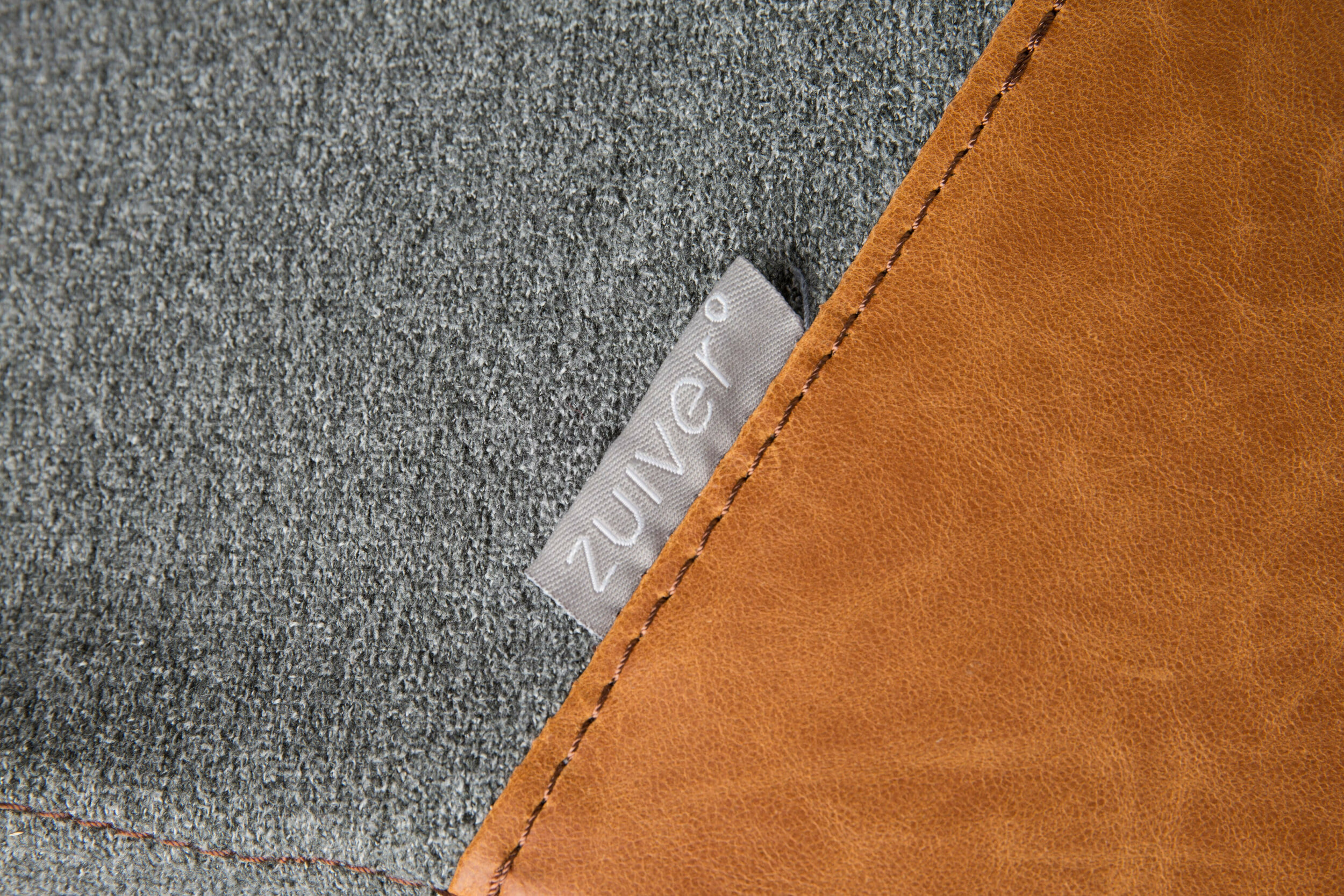 Zuiver Bureaustoel 'Doulton' PU en stof, kleur Grijs/Bruin