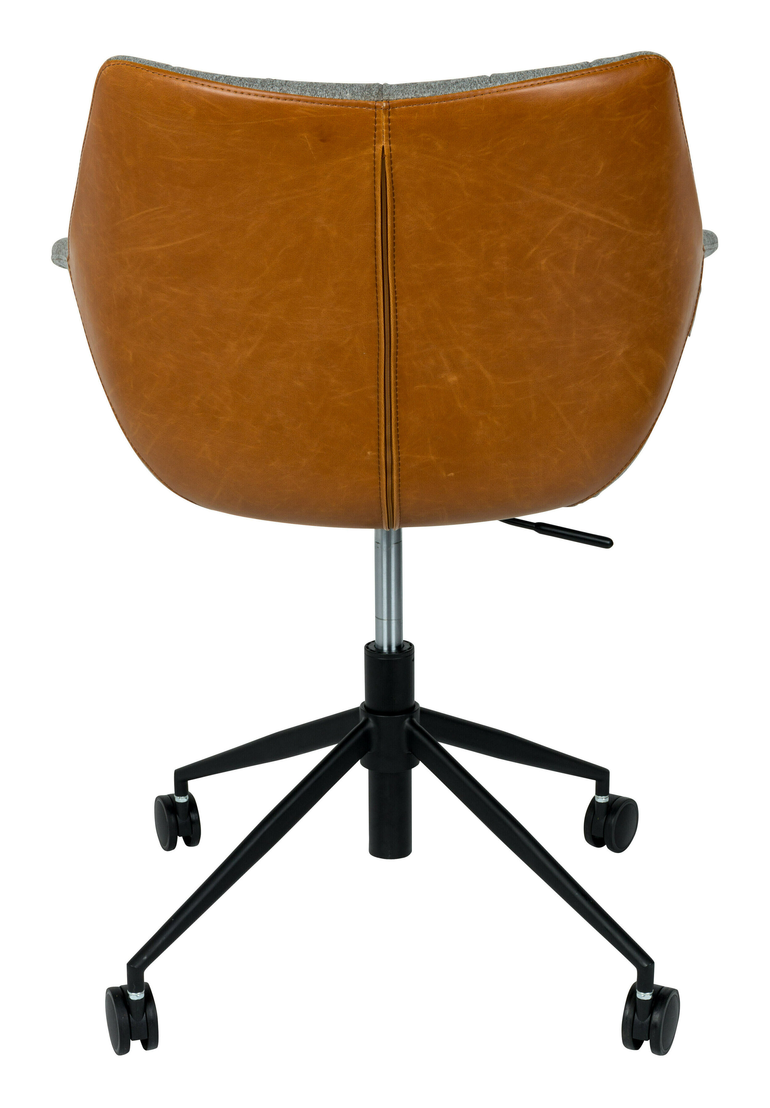 Zuiver Bureaustoel 'Doulton' PU en stof, kleur Grijs/Bruin