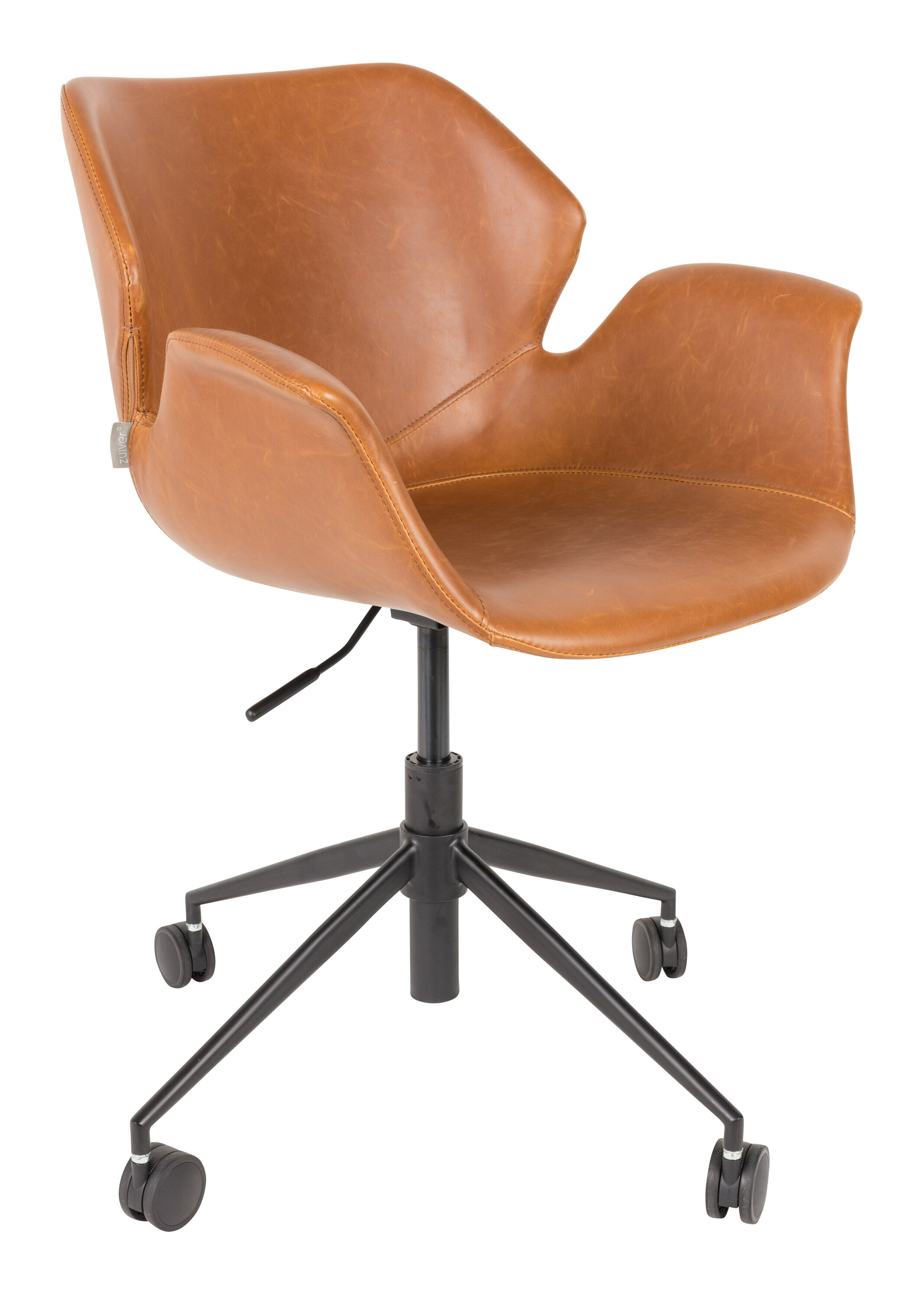 Zuiver Bureaustoel Nikki PU leer - Bruin