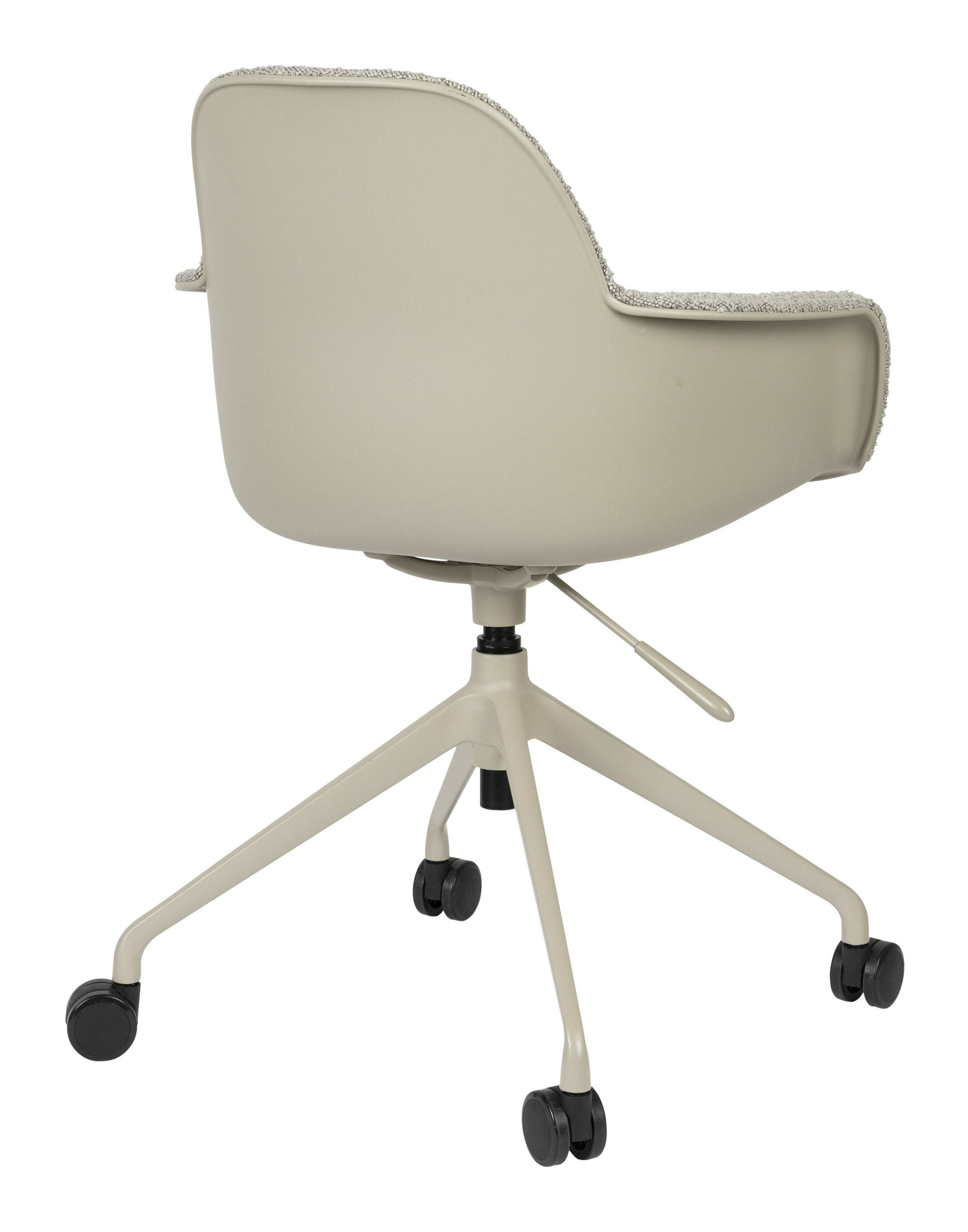 Zuiver Bureaustoel 'Albert Kuip' Met armleuning, Bouclé, kleur Taupe