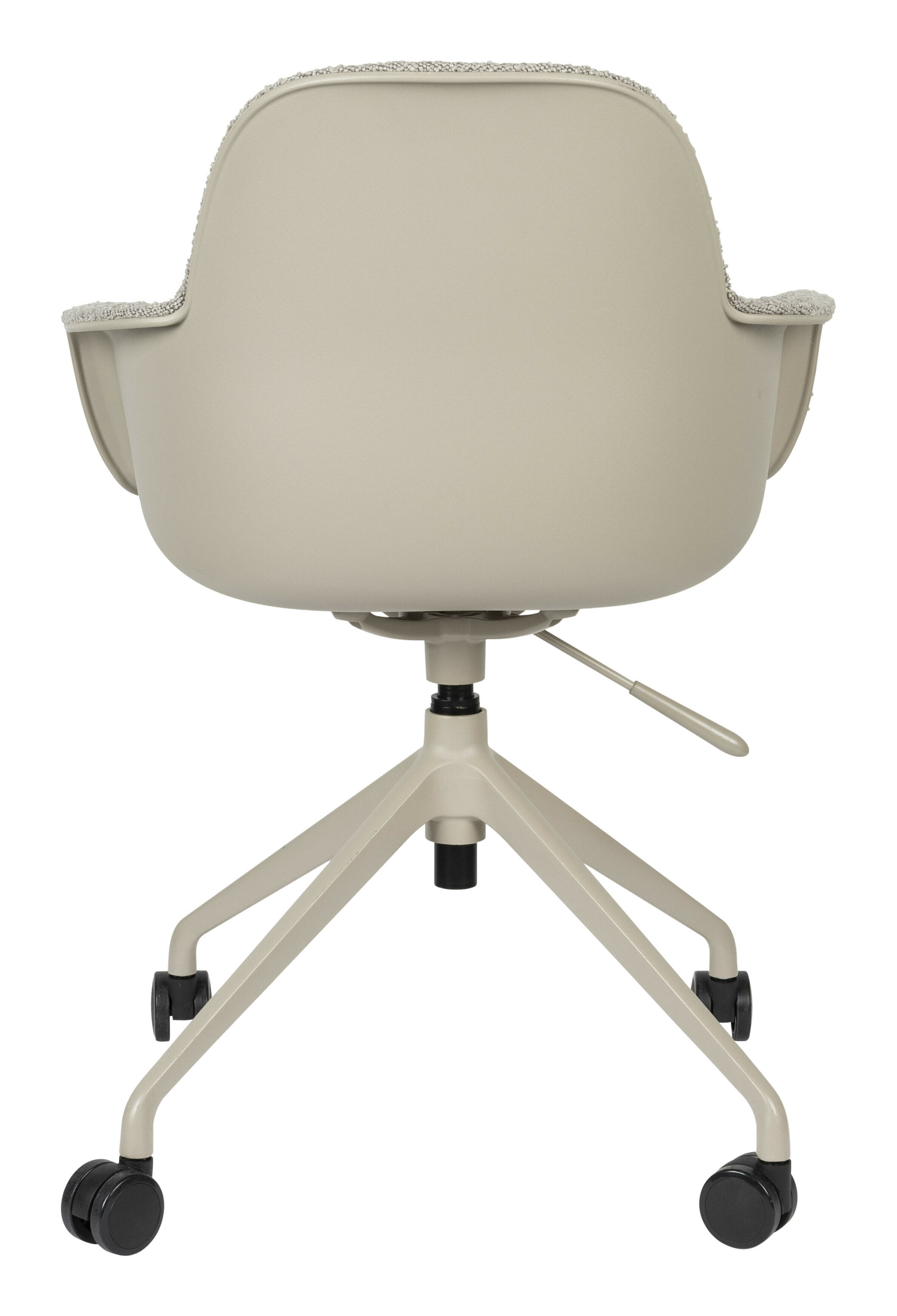 Zuiver Bureaustoel 'Albert Kuip' Met armleuning, Bouclé, kleur Taupe
