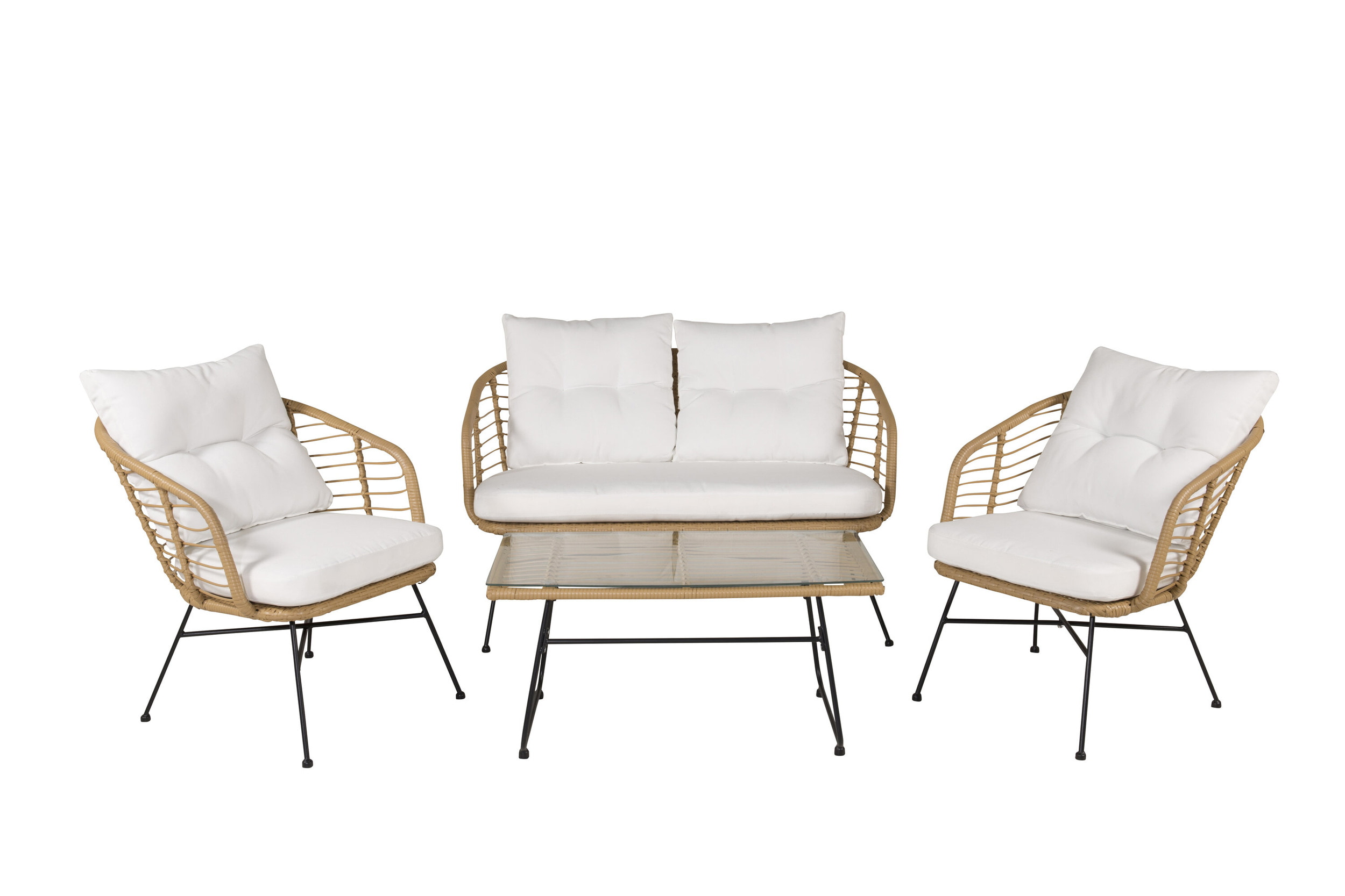 Nohr Loungeset 'Samantah' Met bank, 2 stoelen en tafel