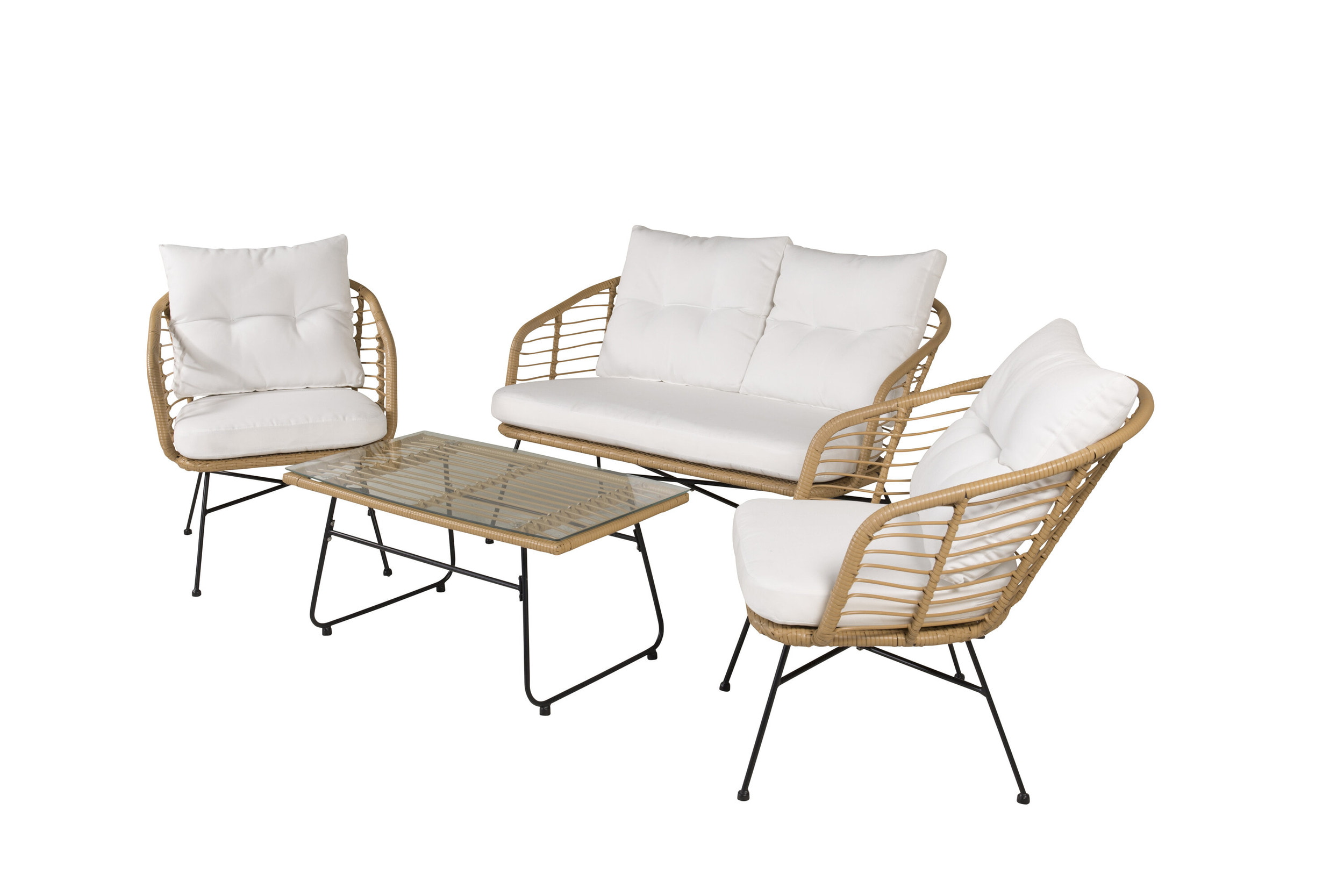 Nohr Loungeset 'Samantah' Met bank, 2 stoelen en tafel