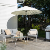 Nohr Parasol 'Karman' 270cm, kleur Wit