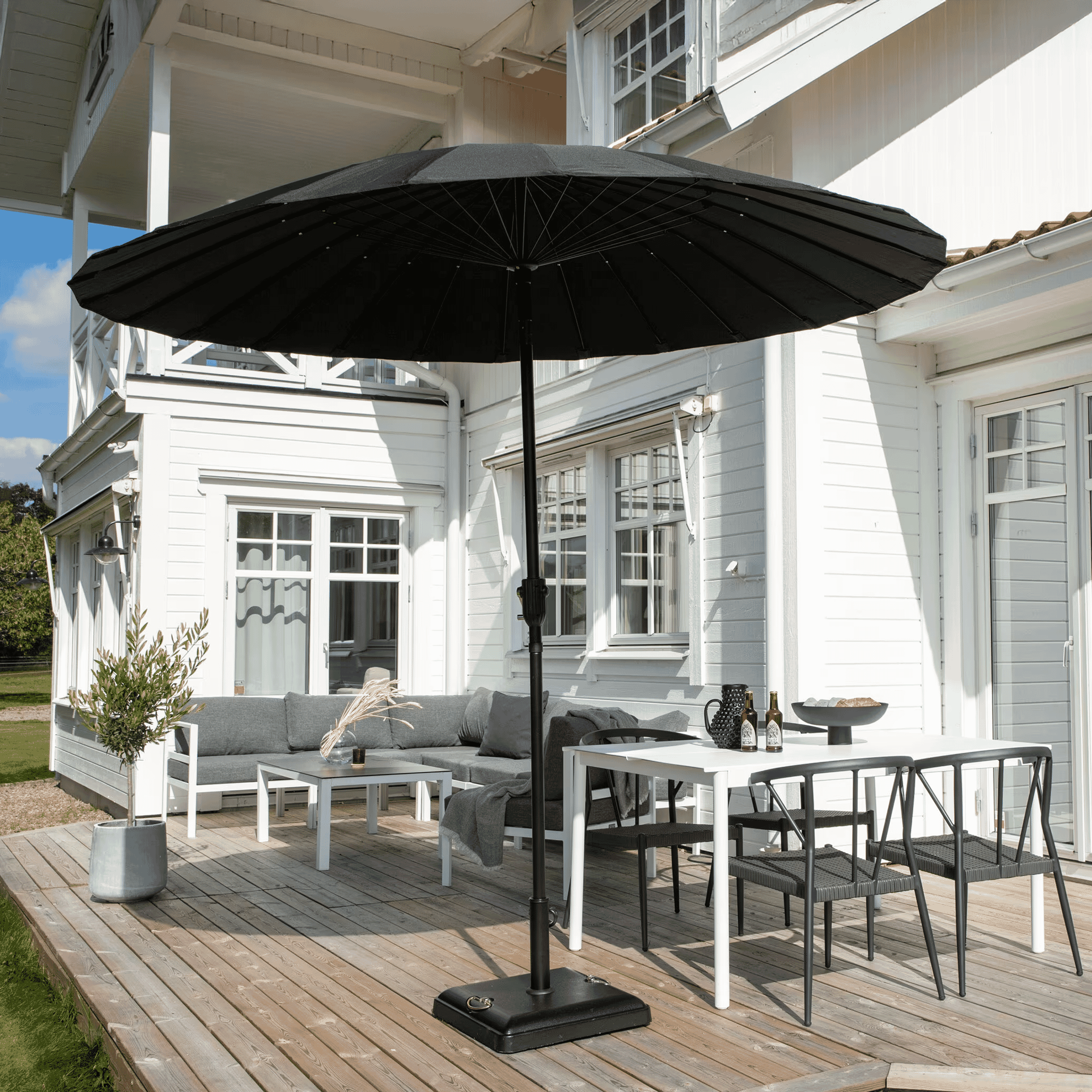 Nohr Parasol 'Karman' 270cm, kleur Zwart