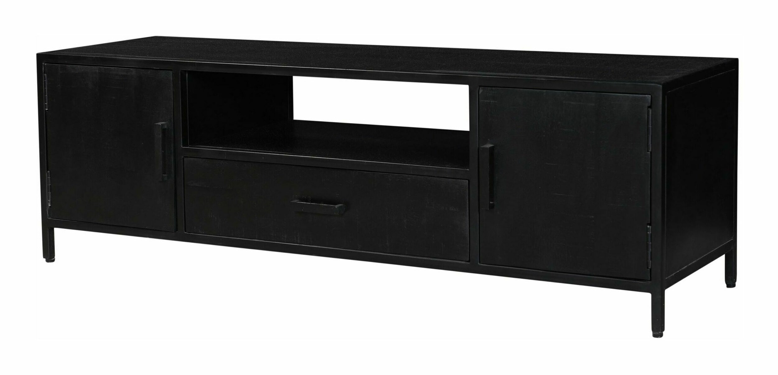 Livingfurn TV-meubel Kala Mangohout 160cm - zwart