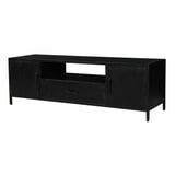 LivingFurn TV-meubel 'Kala' Mangohout 160cm, kleur zwart