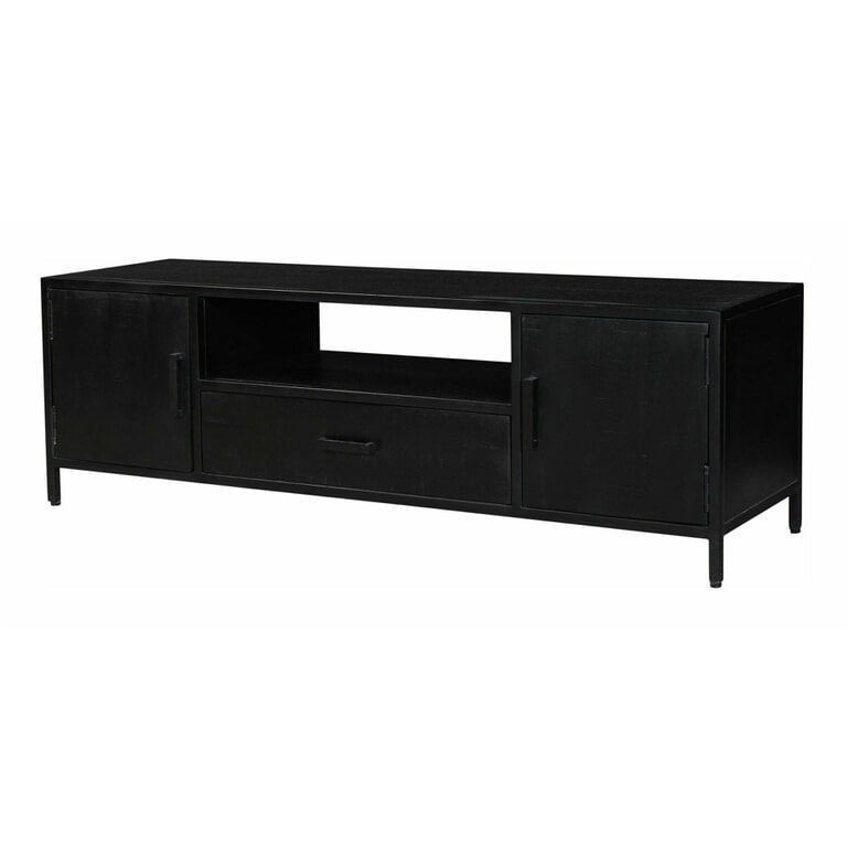 Livingfurn TV-meubel 'Kala' Mangohout 160cm, kleur zwart