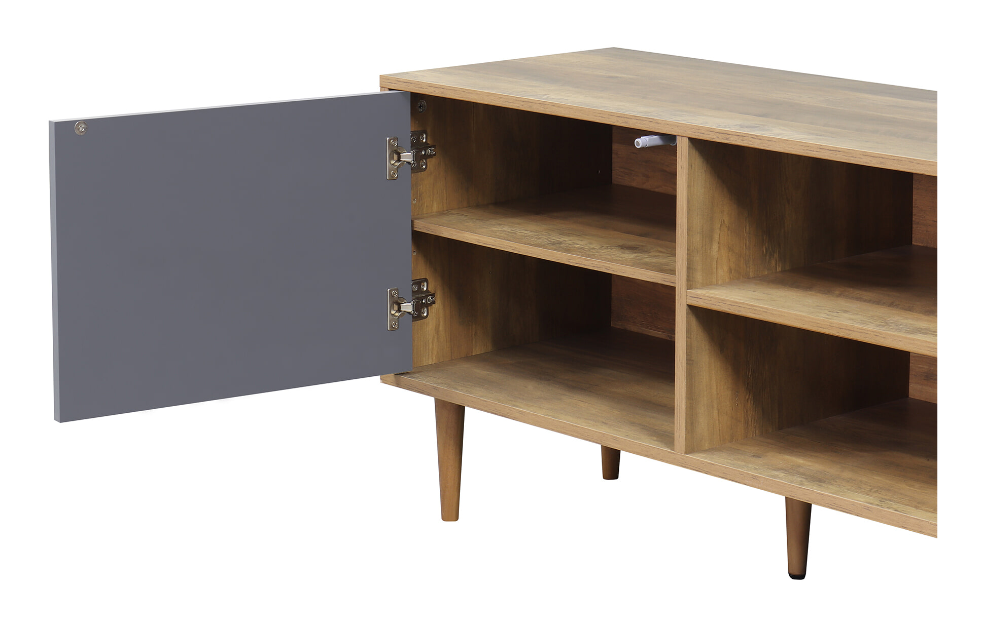Artistiq TV-meubel 'Beckham' 160cm, kleur Grijs / Naturel