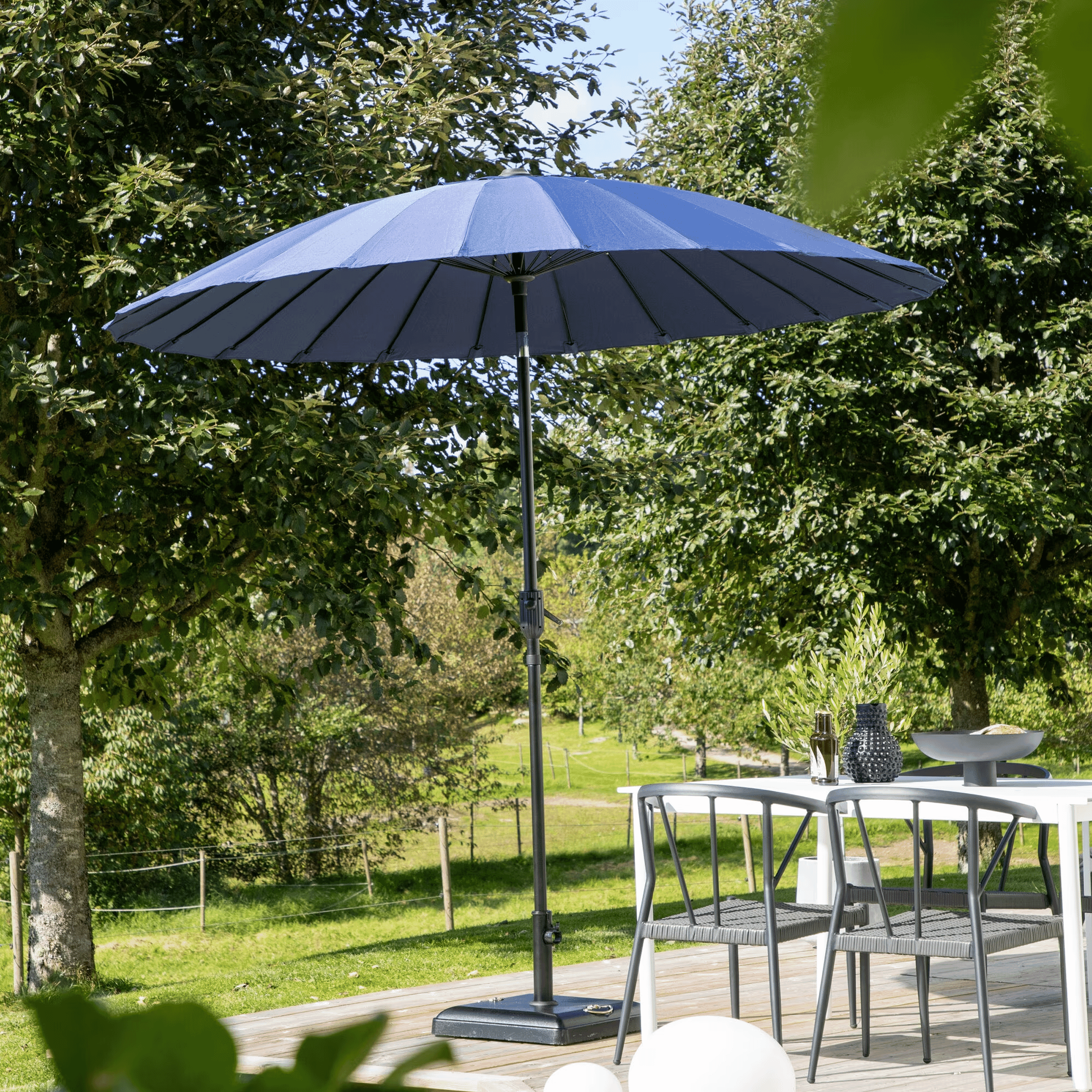 Nohr Parasol 'Karman' 270cm, kleur Blauw