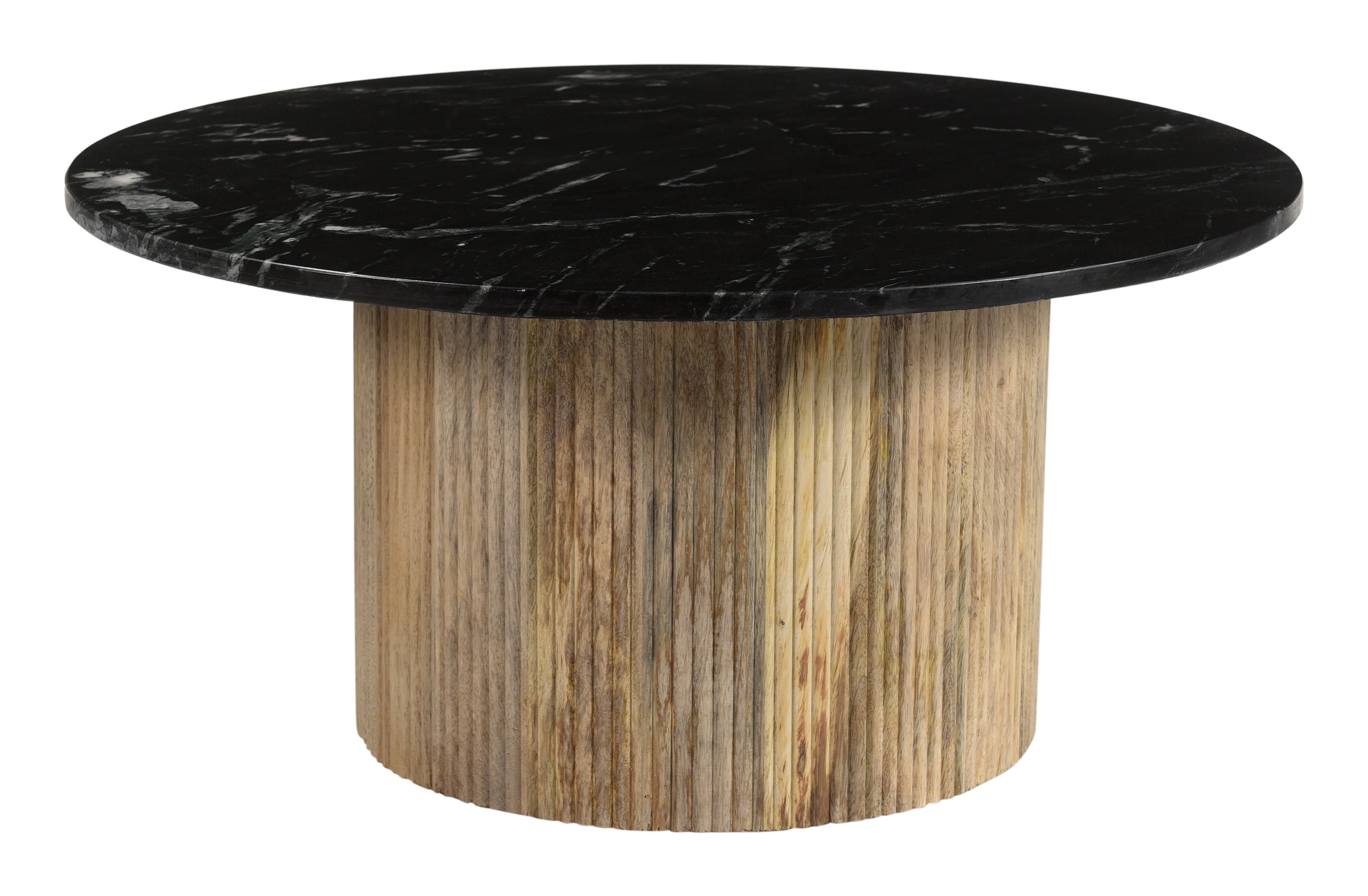 Brix Salontafel 'Nova' Mangohout en marmer, kleur Zwart