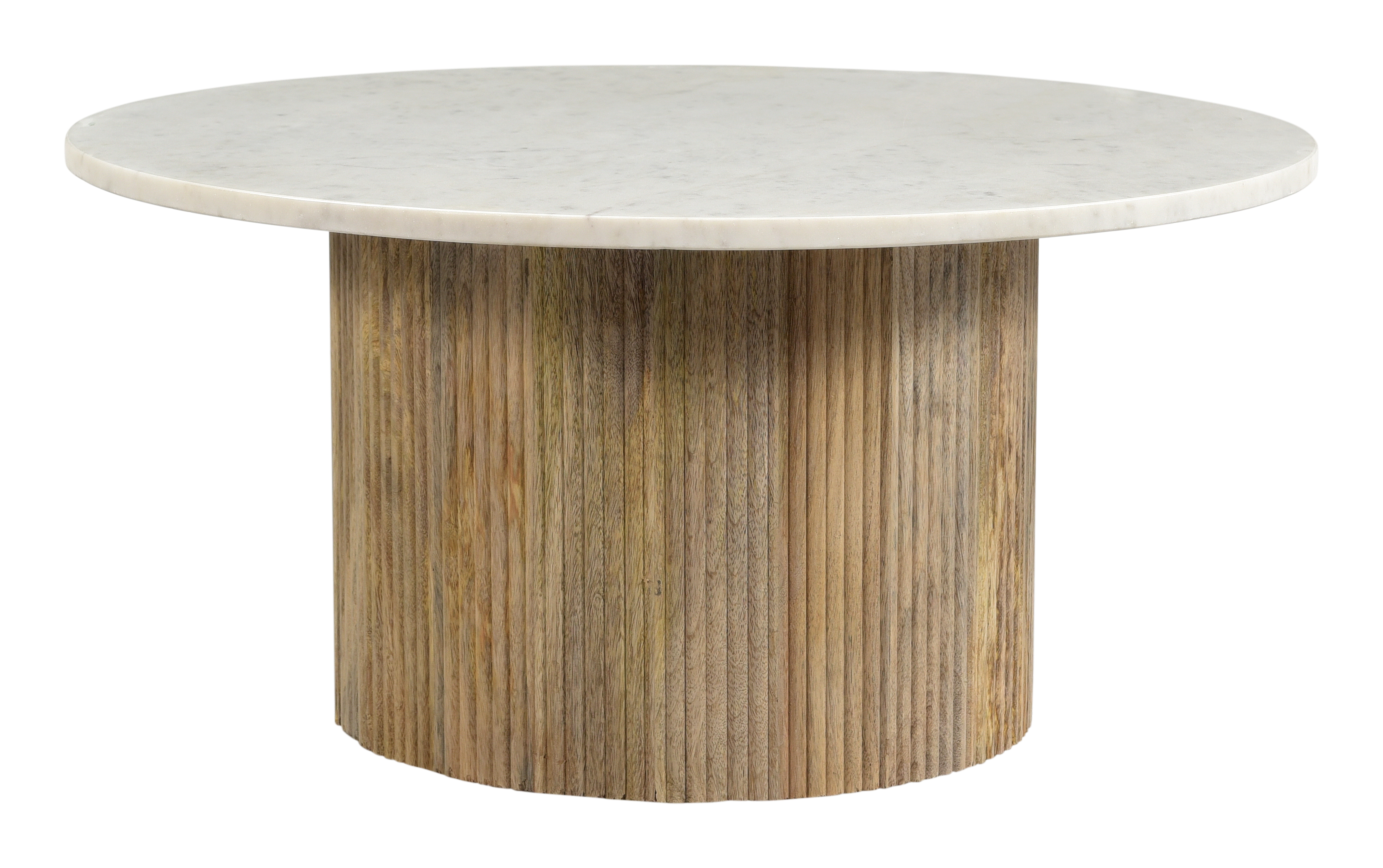 Brix Salontafel 'Nova' Mangohout en marmer, kleur Wit