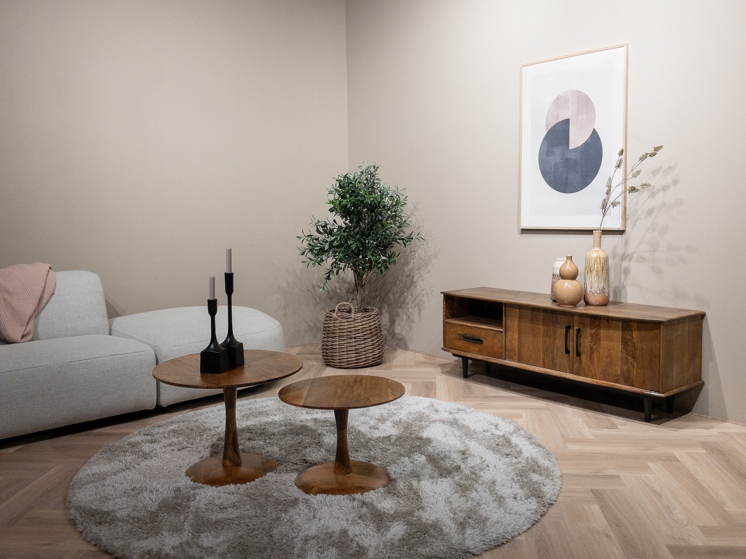 Brix Salontafel 'Vivian' 60cm, kleur Bruin