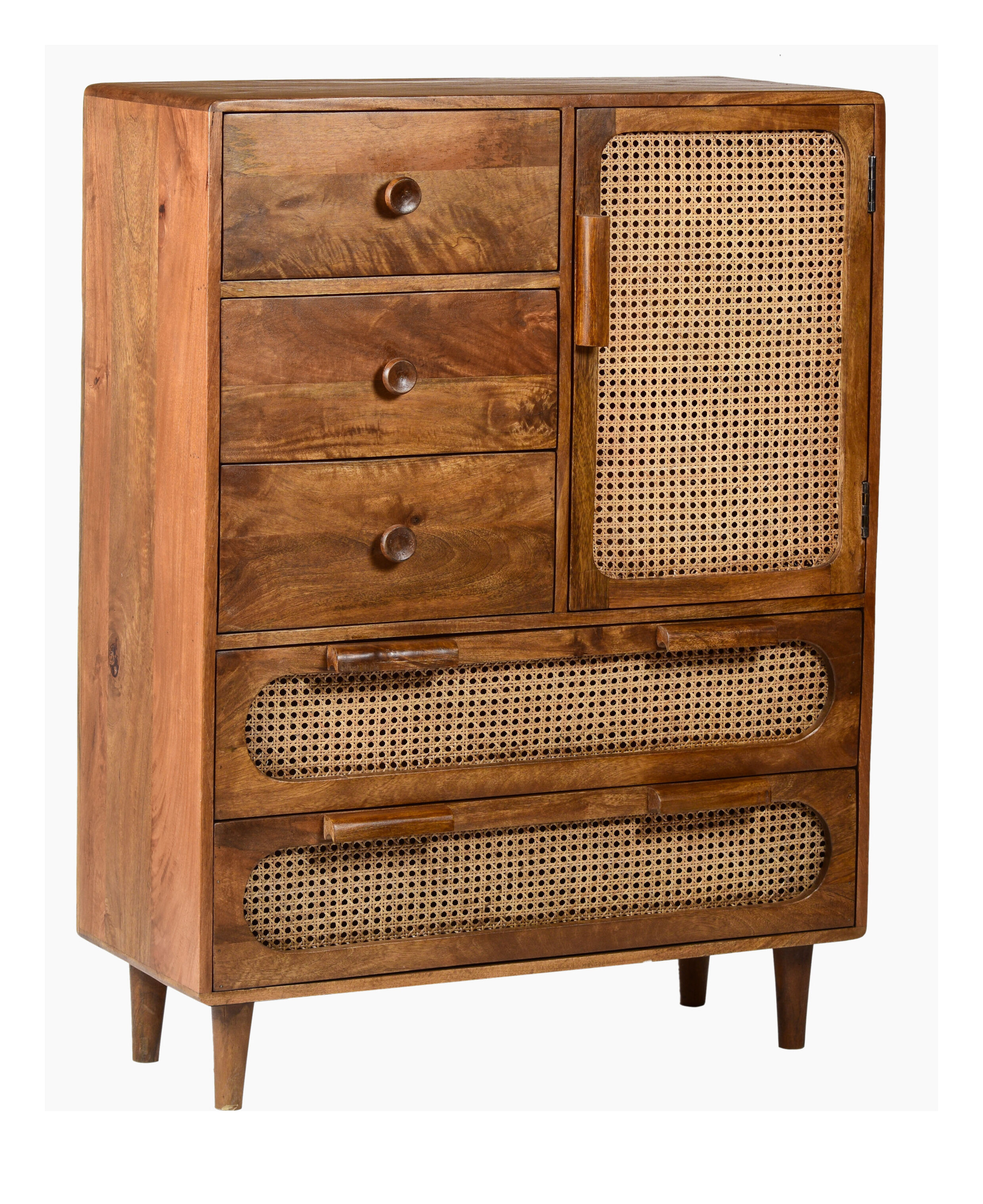 Brix Opbergkast 'Anna' Mangohout met webbing, 116 x 87cm