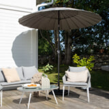 Nohr Parasol 'Karman' 270cm, kleur Grijs