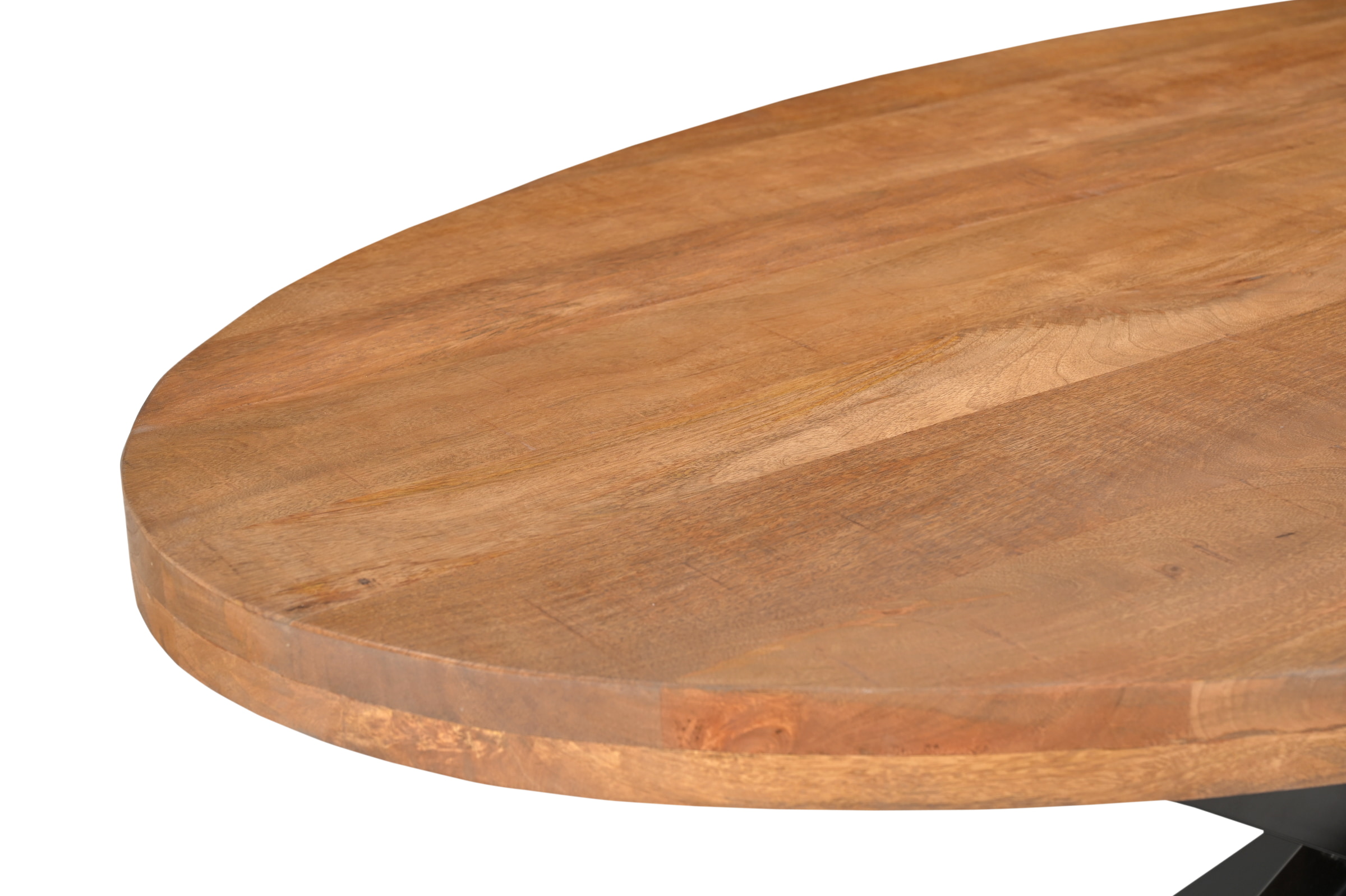 Livingfurn Ovale Eettafel 'Rocky' Mangohout, 160 x 90cm