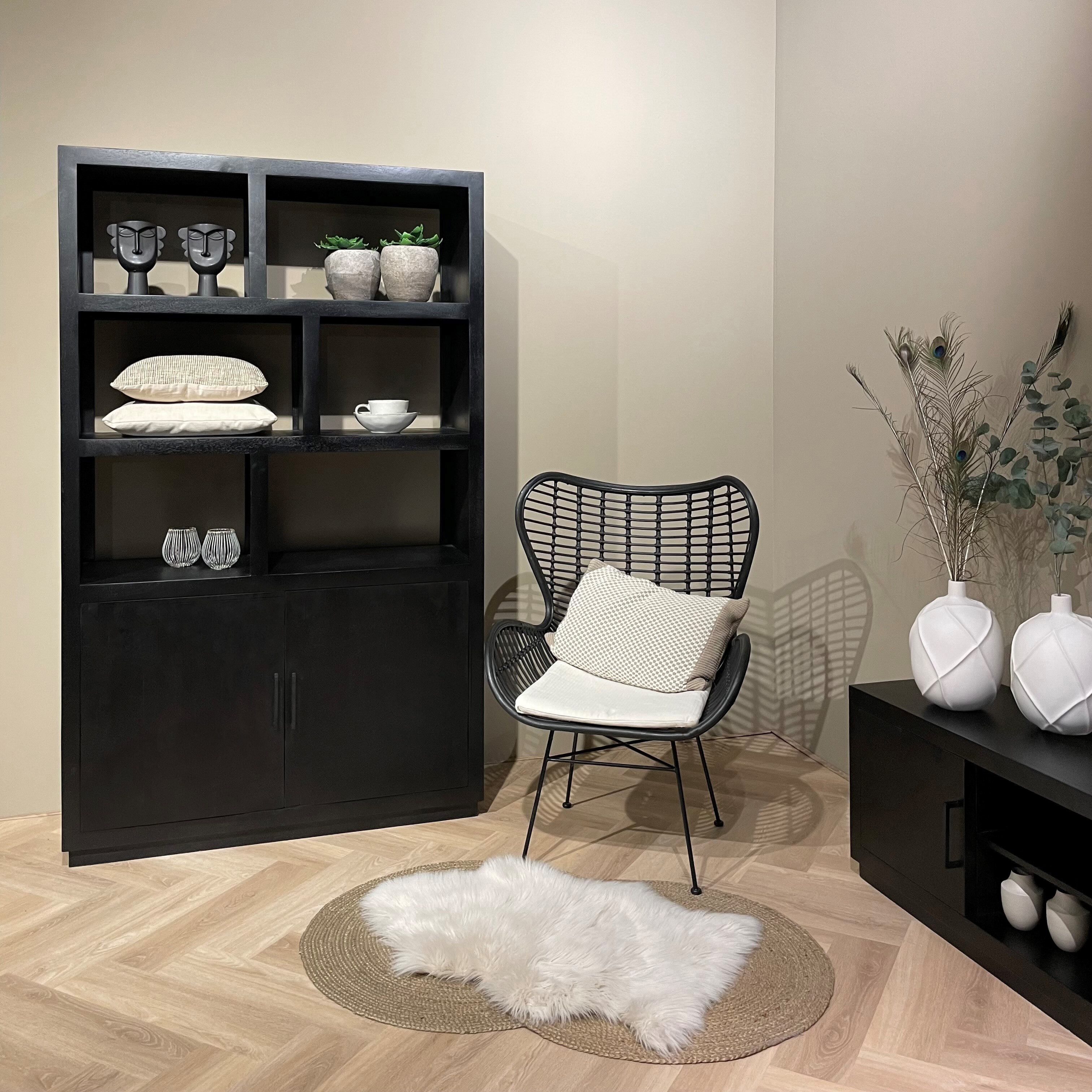 Livingfurn Opbergkast 'Jaxx' Mangohout, 200 x 120cm