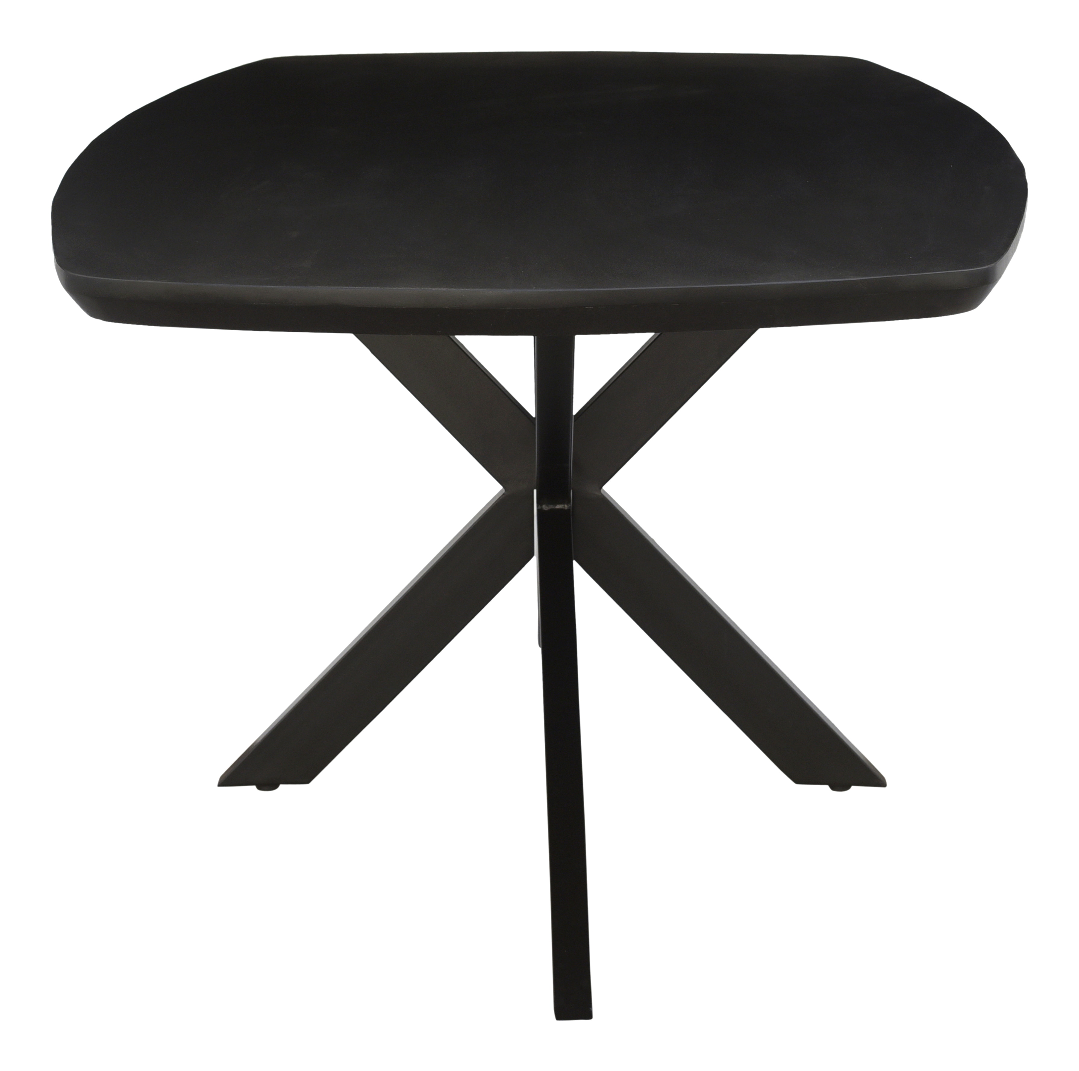 LivingFurn Deens Ovale Eettafel 'Jesper' Mangohout, 230 x 105cm, kleur Zwart