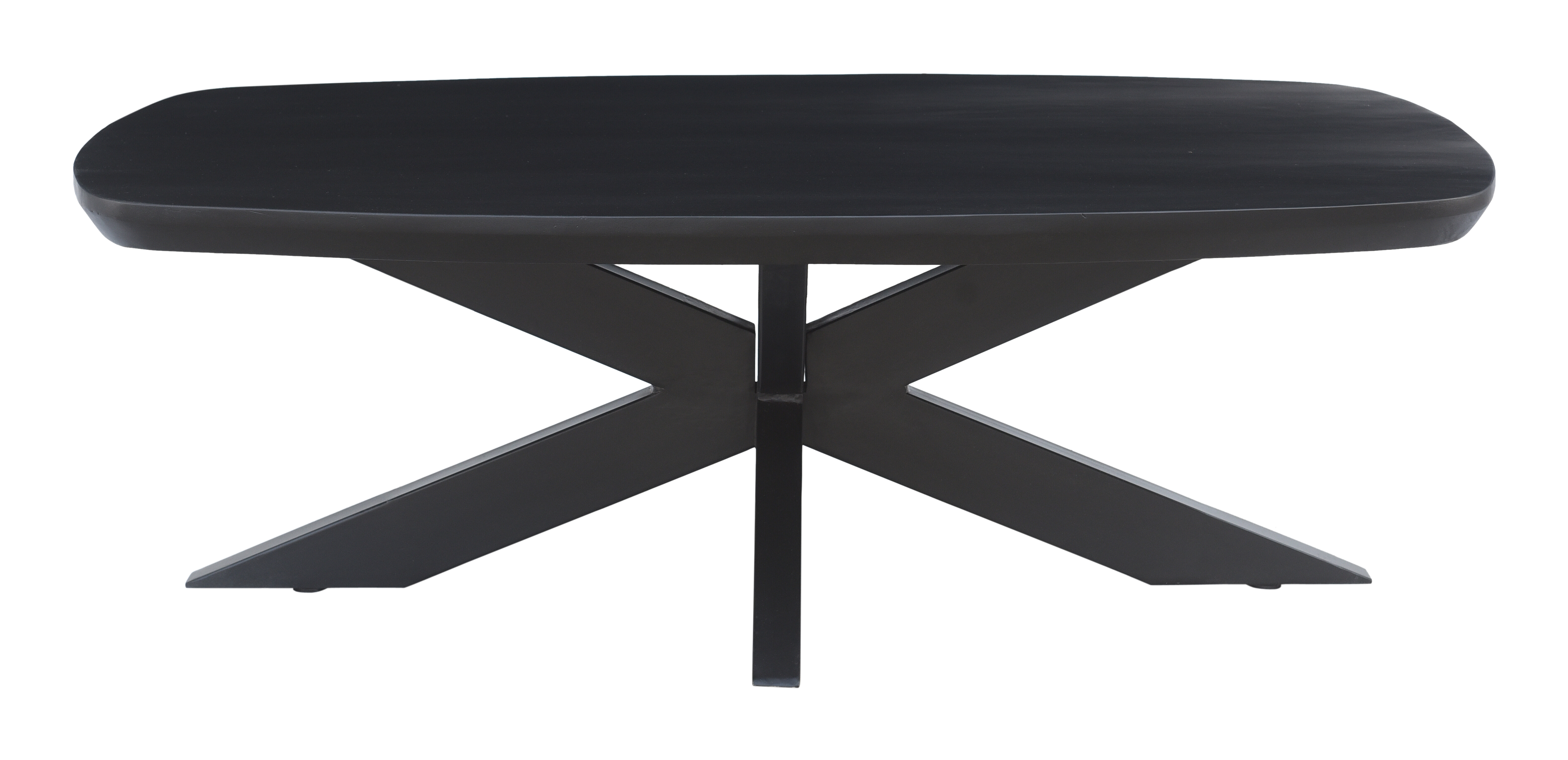 Livingfurn Salontafel 'Jesper' Mangohout, 120 x 75cm, kleur Zwart