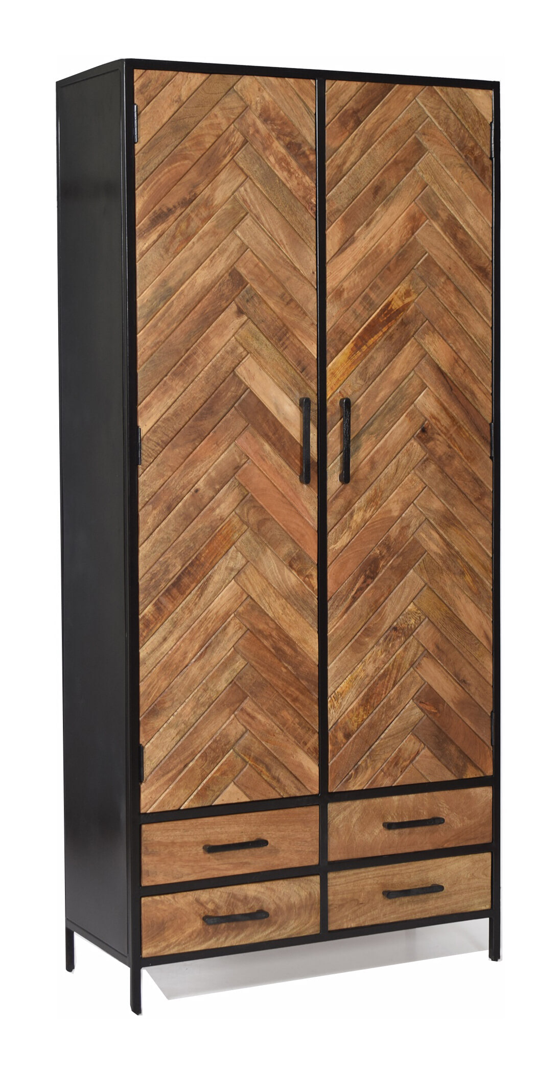 Livingfurn Opbergkast 'Brooklyn' Mangohout, 200 x 90cm