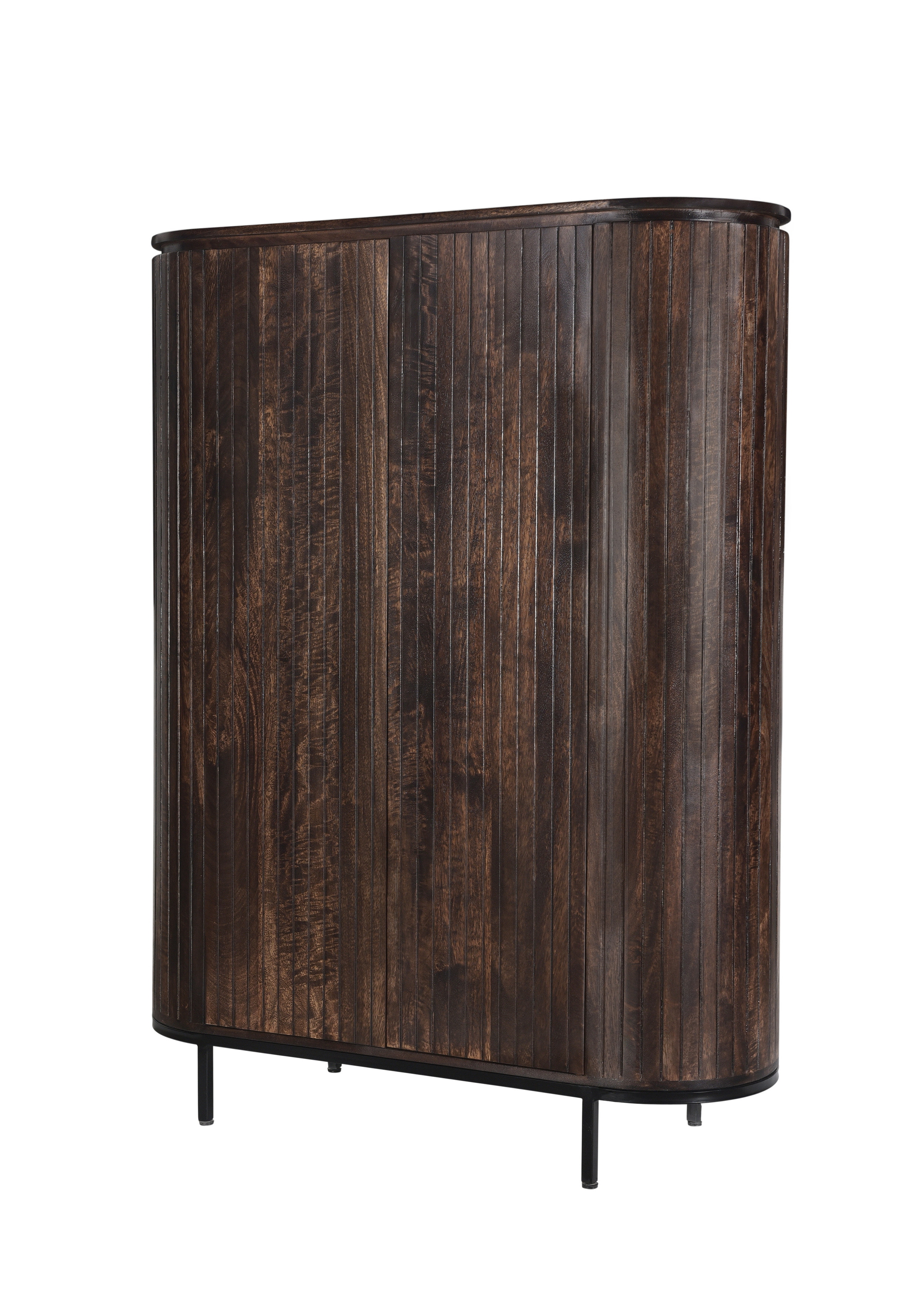 Livingfurn Opbergkast 'Noor' Mangohout, 150 x 115cm, kleur Walnoot