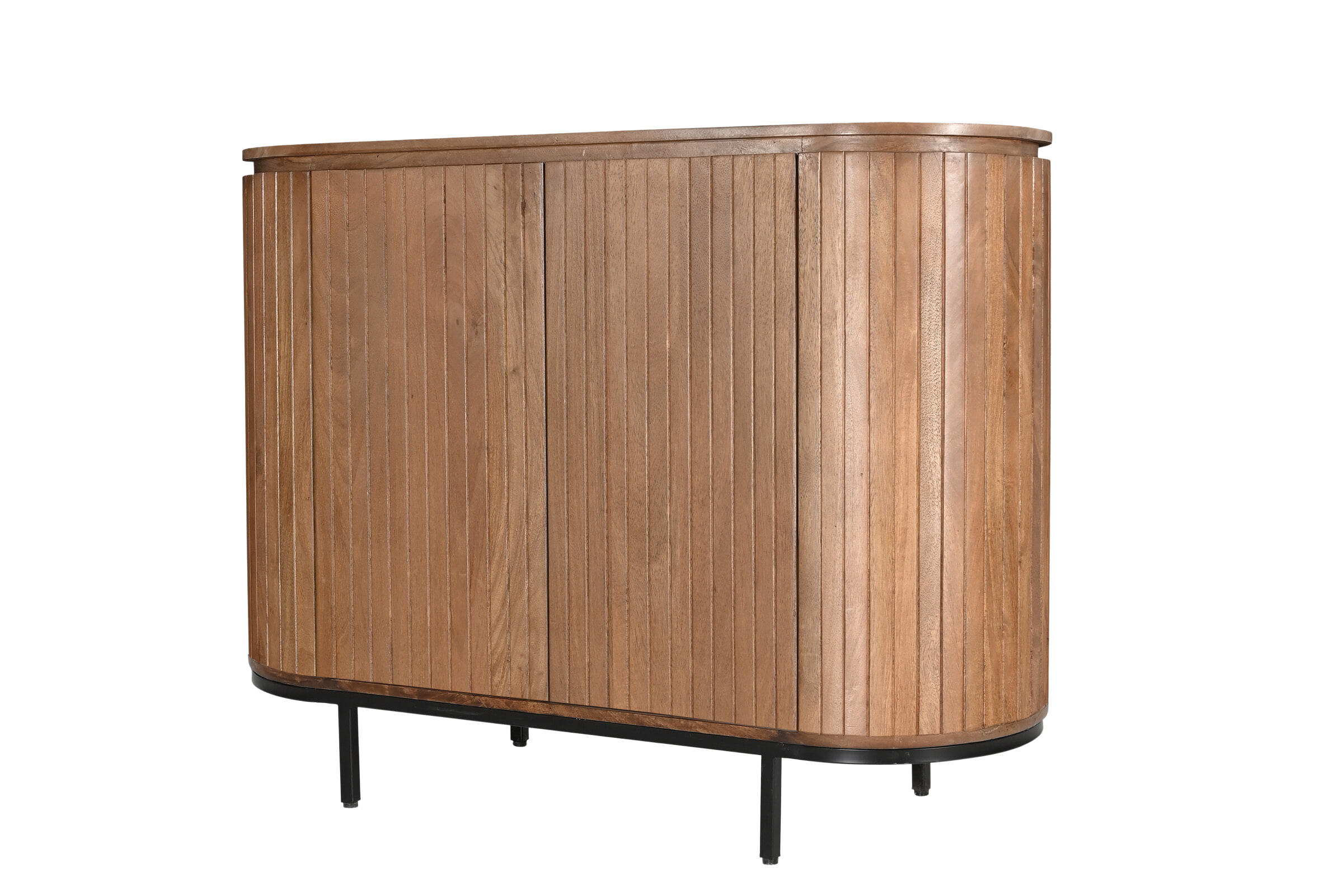 Livingfurn Smal Dressoir 'Noor' Mangohout, 115cm, kleur Naturel