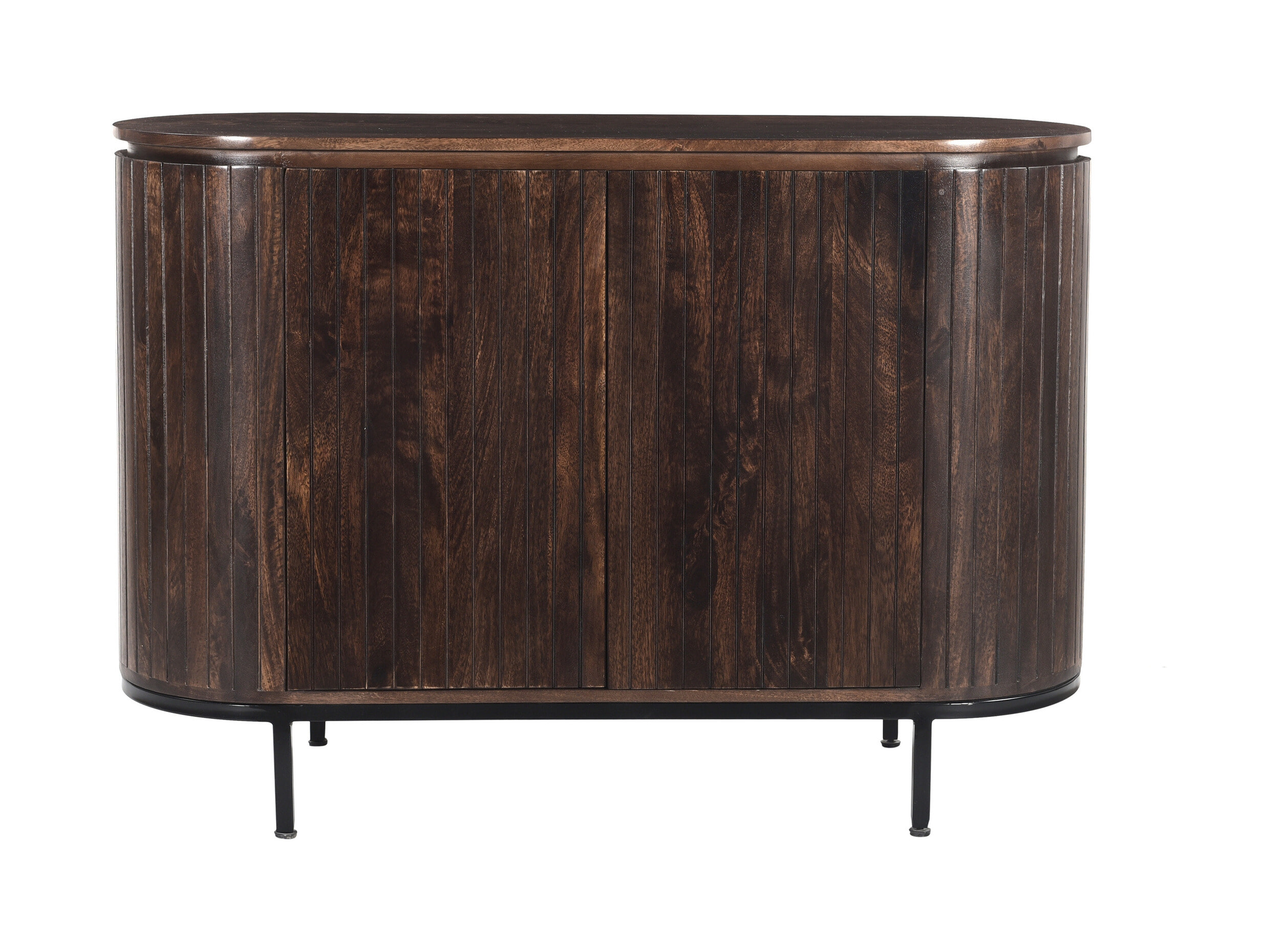 Livingfurn Smal Dressoir 'Noor' Mangohout, 115cm, kleur Walnoot