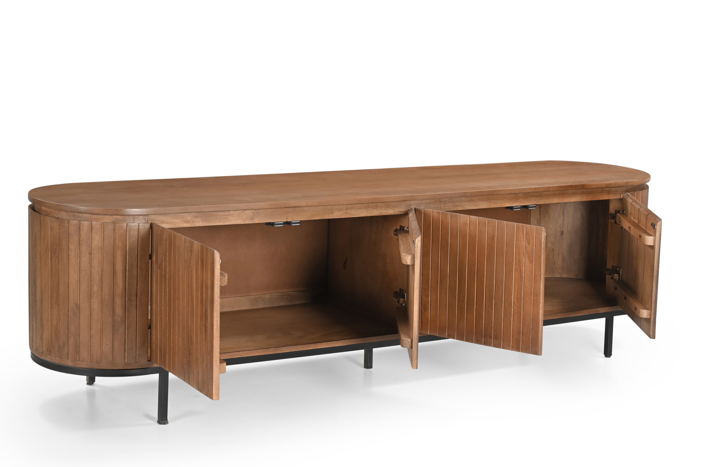 Livingfurn TV-meubel 'Noor' Mangohout, 210cm, kleur Naturel