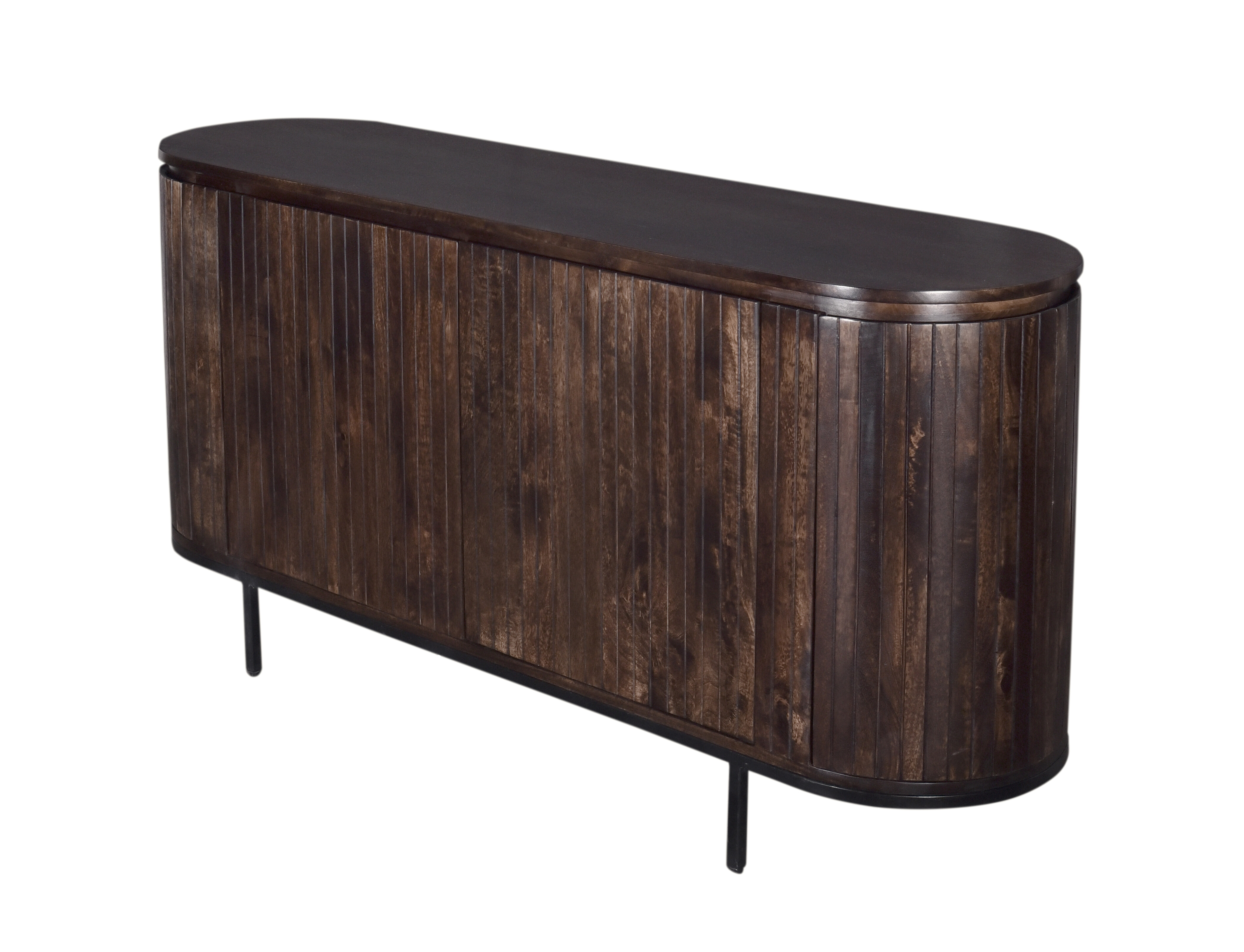 Livingfurn Dressoir 'Noor' Mangohout, 170cm, kleur Walnoot