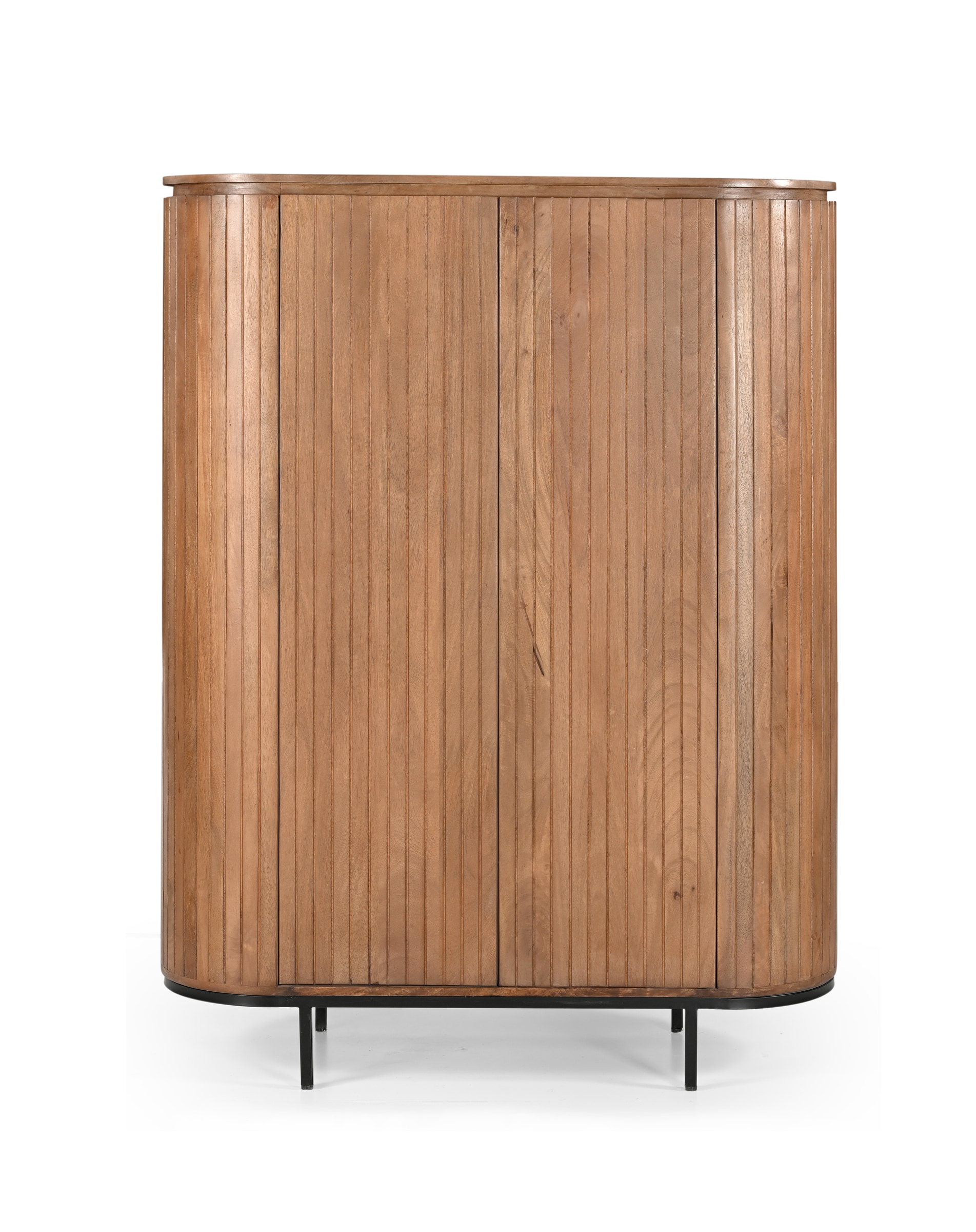 Livingfurn Opbergkast 'Noor' Mangohout, 150 x 115cm, kleur Naturel
