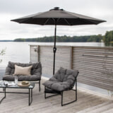 Nohr Parasol 'Bryttany' LED, 270cm, kleur Zwart