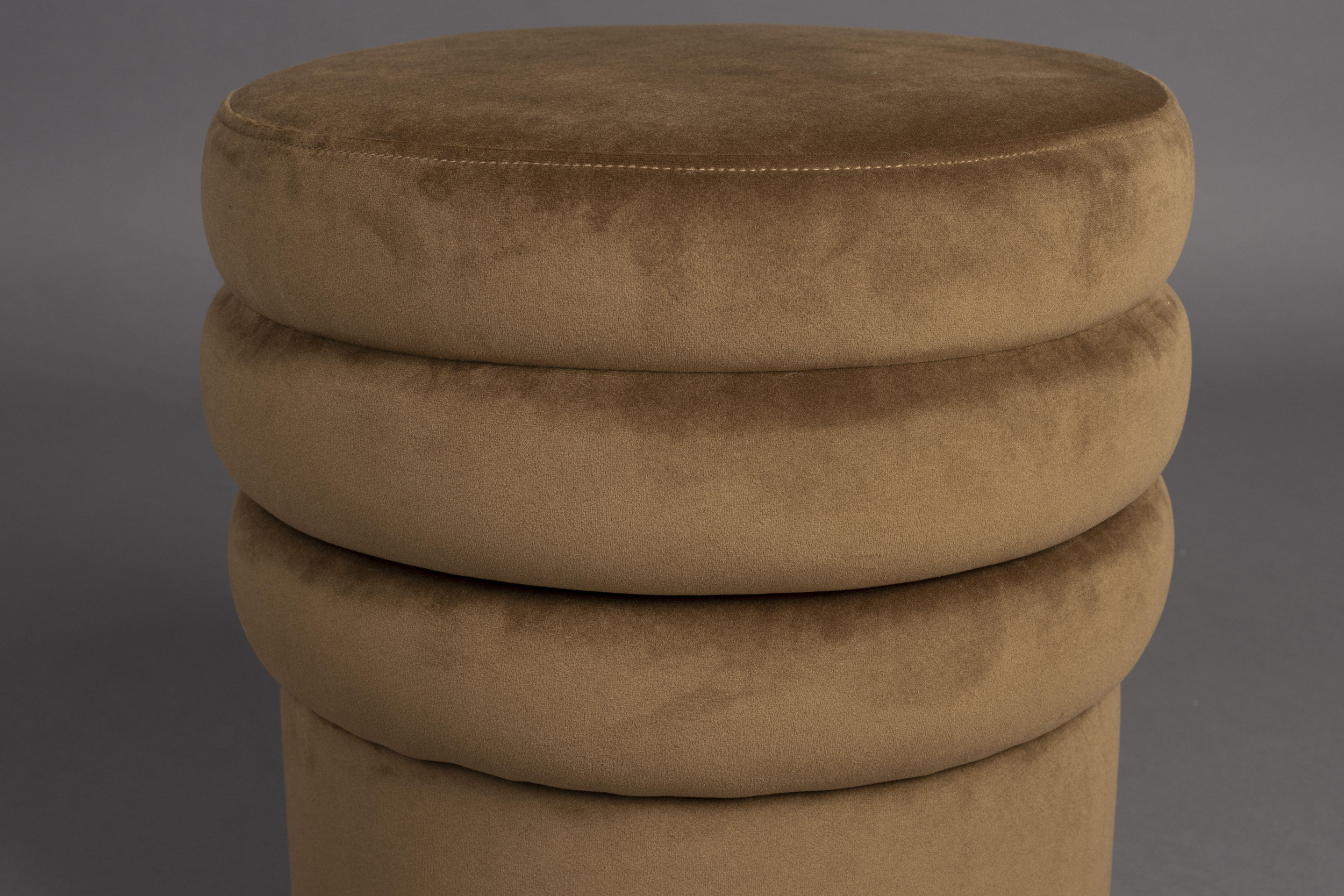 Dutchbone Hocker 'Aditi' Velvet, kleur Bruin