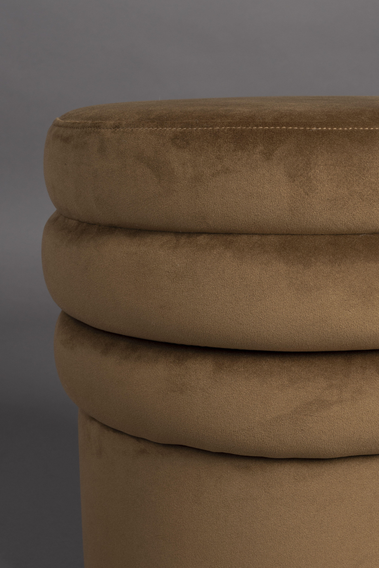 Dutchbone Hocker 'Aditi' Velvet, kleur Bruin