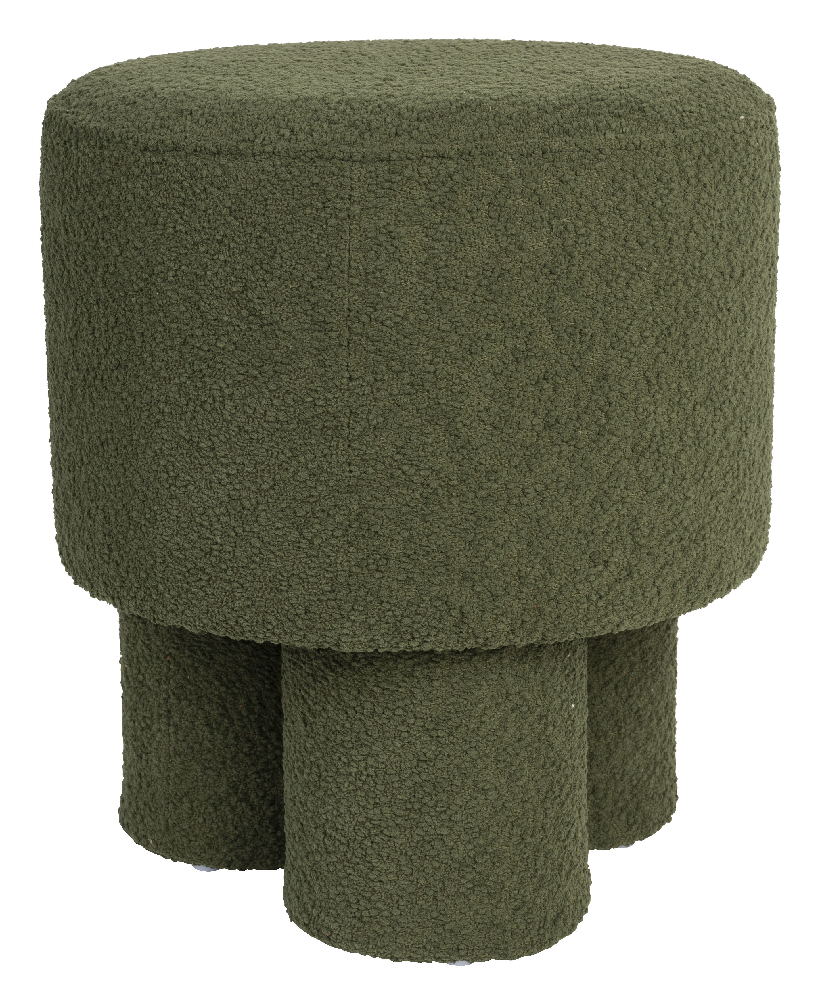 ZILT Kruk 'Lonetta' Bouclé, kleur Groen