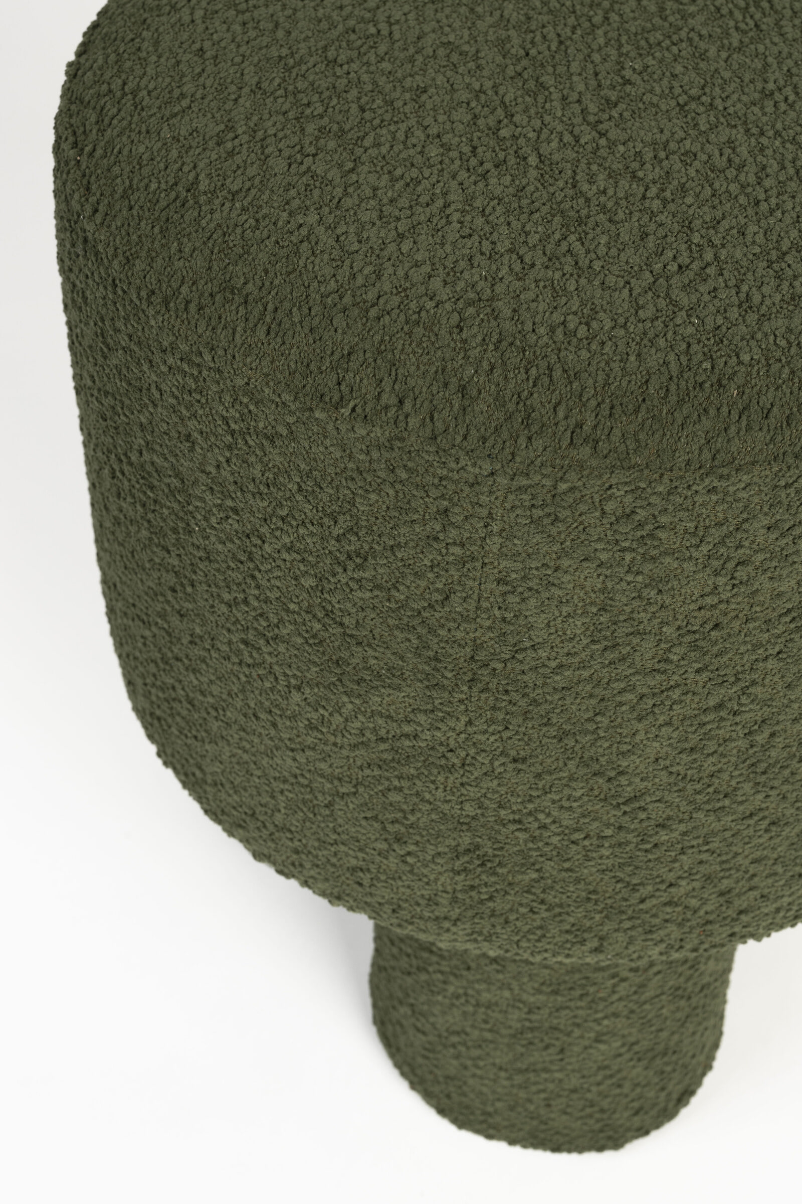 ZILT Kruk 'Lonetta' Bouclé, kleur Groen