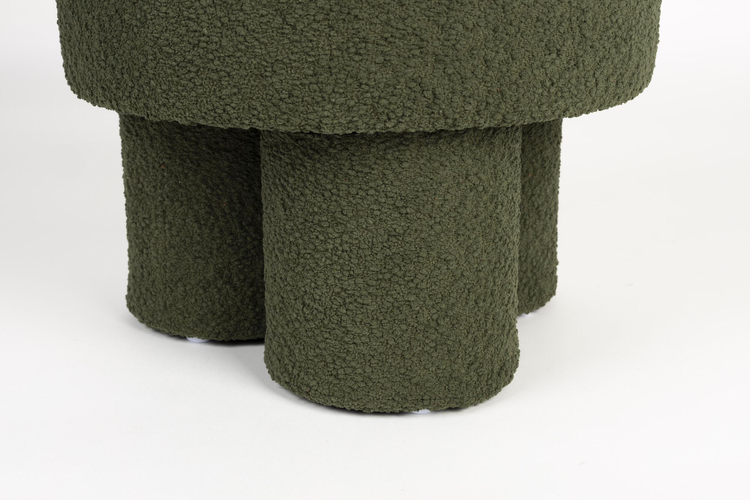 ZILT Kruk 'Lonetta' Bouclé, kleur Groen