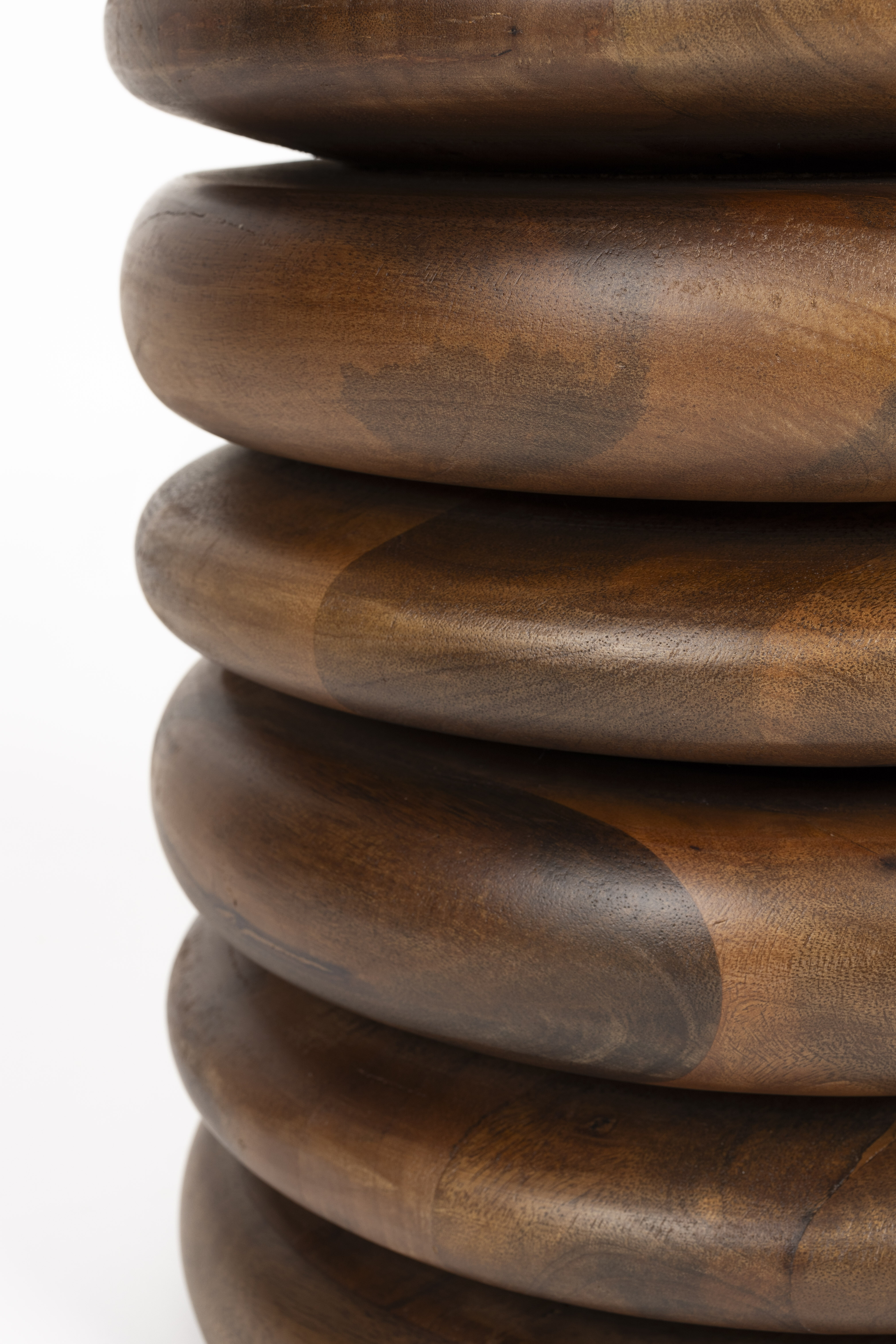 Zuiver Krukje/Bijzettafel 'Disc' Mangohout, 35cm