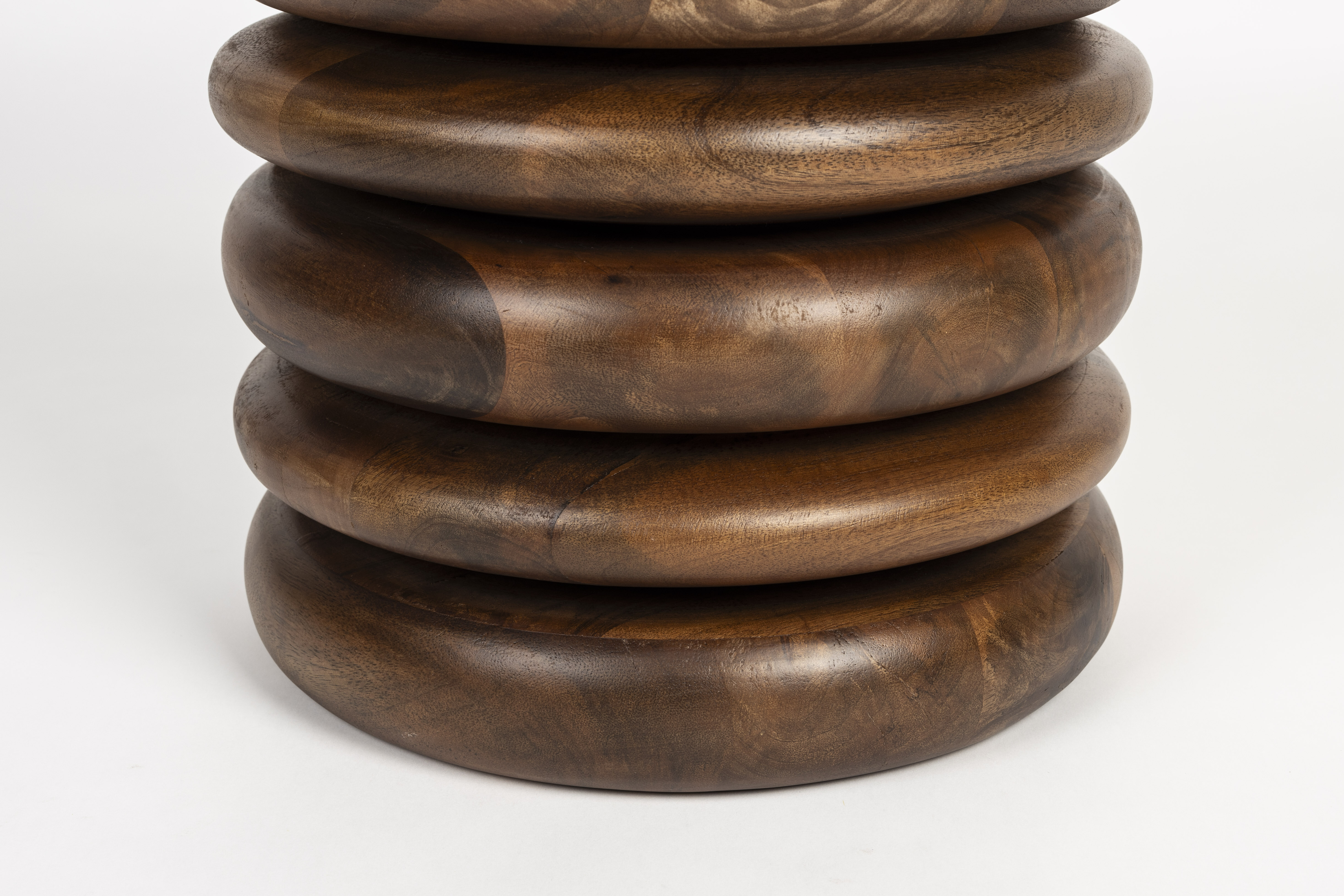 Zuiver Krukje/Bijzettafel 'Disc' Mangohout, 35cm