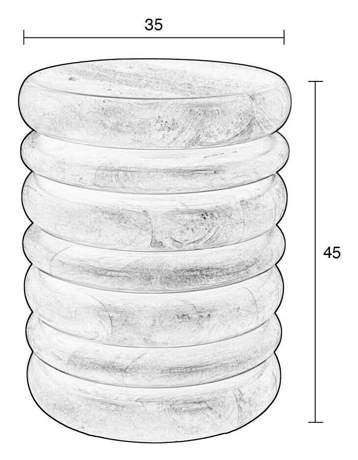 Zuiver Krukje/Bijzettafel 'Disc' Mangohout, 35cm