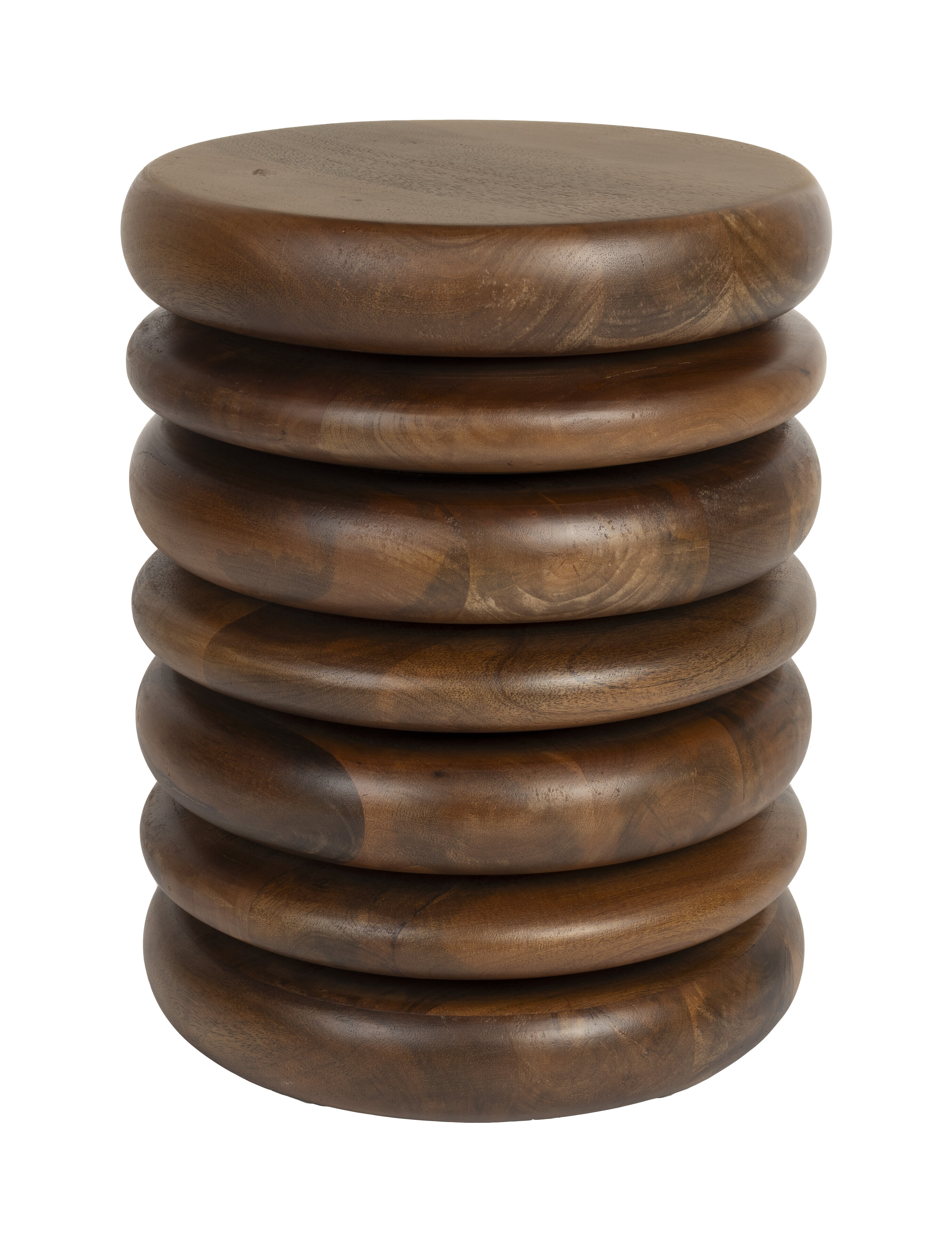 Zuiver Krukje/Bijzettafel 'Disc' Mangohout, 35cm