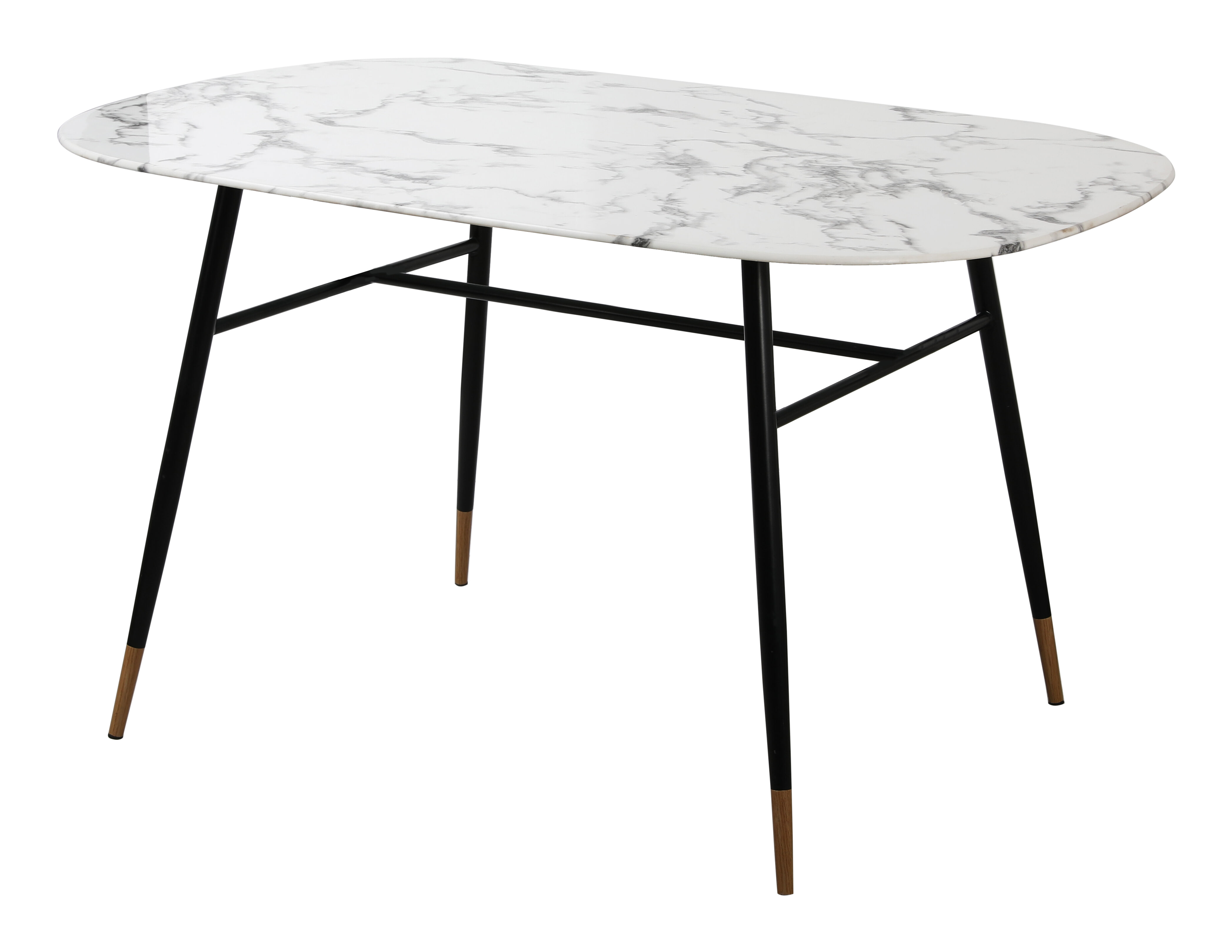 Artistiq Ovale Eettafel 'Nicky' 140 x 90cm, Marmerlook