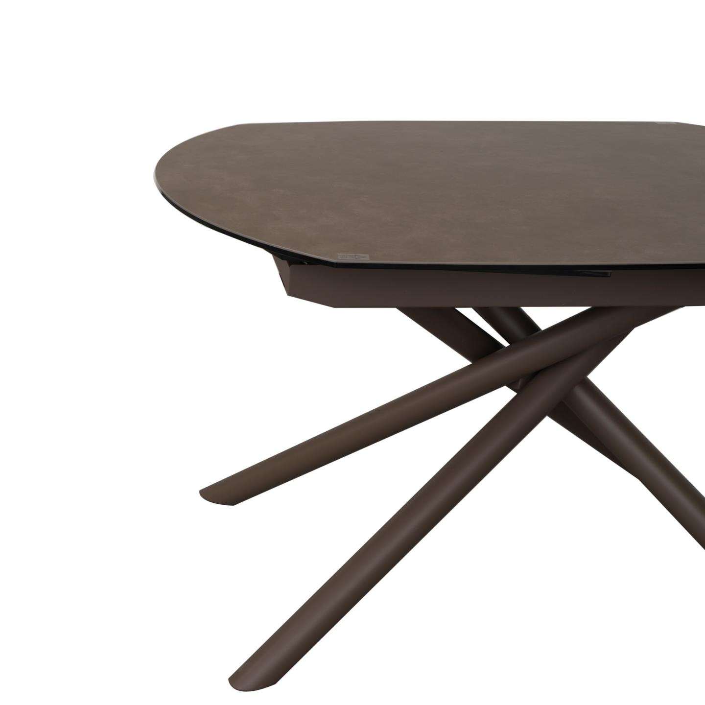 Kave Home Uitschuifbare Eettafel 'Yodalia' Keramiek, 130-190 x 100cm, kleur Bruin