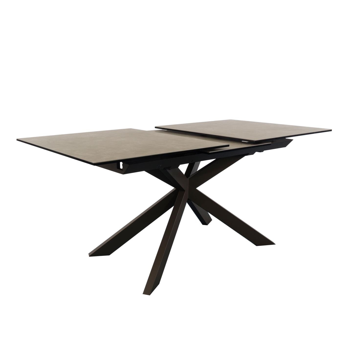 Kave Home Uitschuifbare Eettafel 'Atminda' Keramiek, 160-210 x 90cm, kleur Bruin