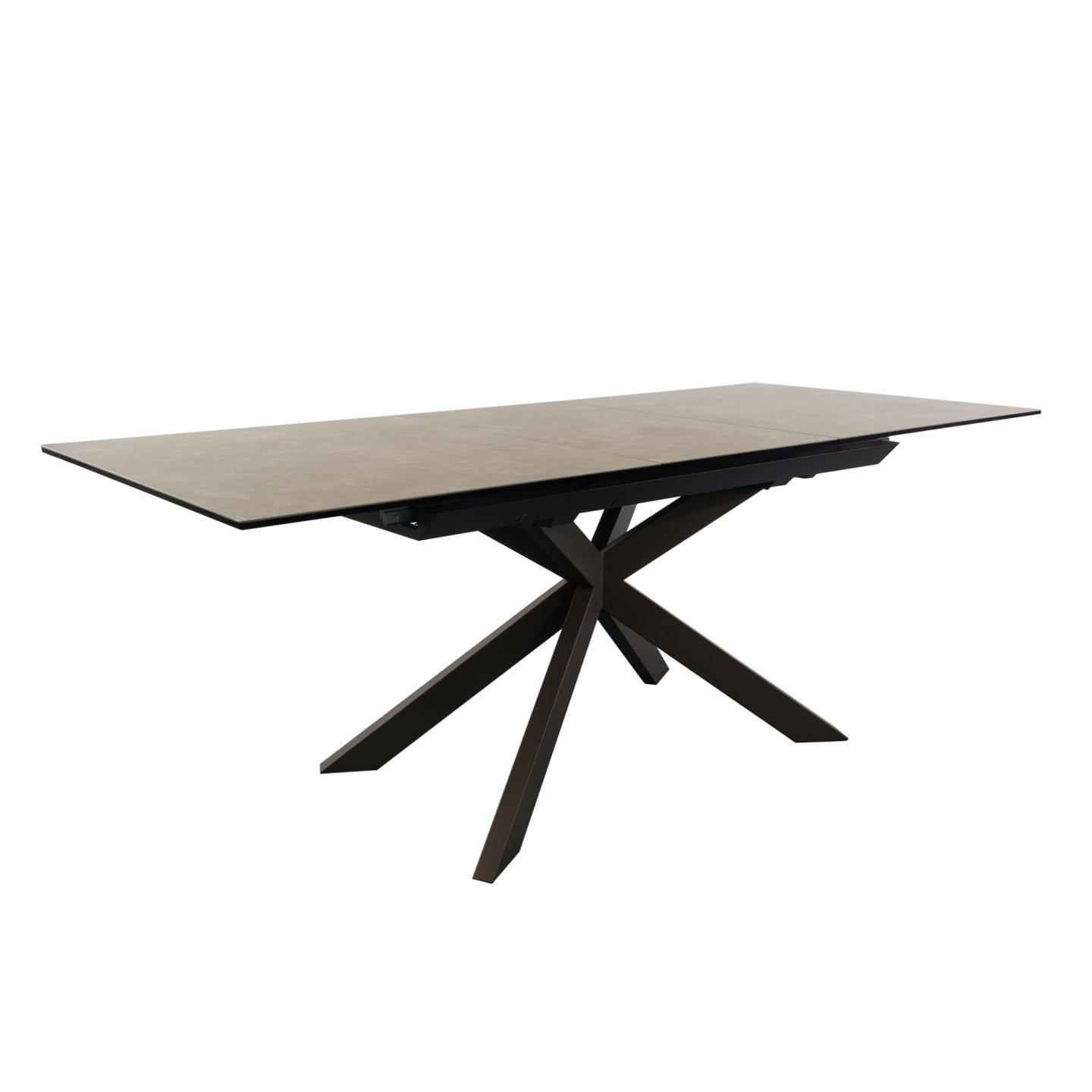 Kave Home Uitschuifbare Eettafel 'Atminda' Keramiek, 160-210 x 90cm, kleur Bruin