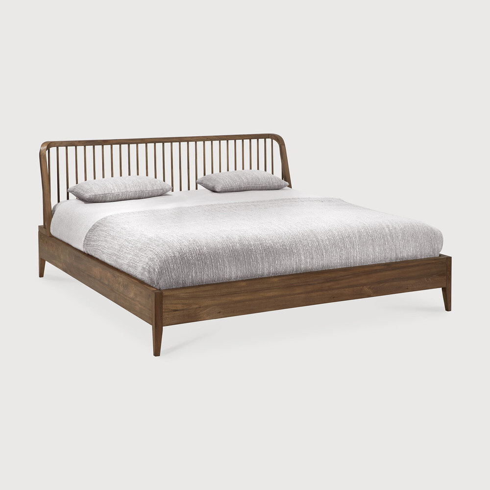 Ethnicraft Bed 'Spindle' Gerecycled Teak, 180 x 200cm